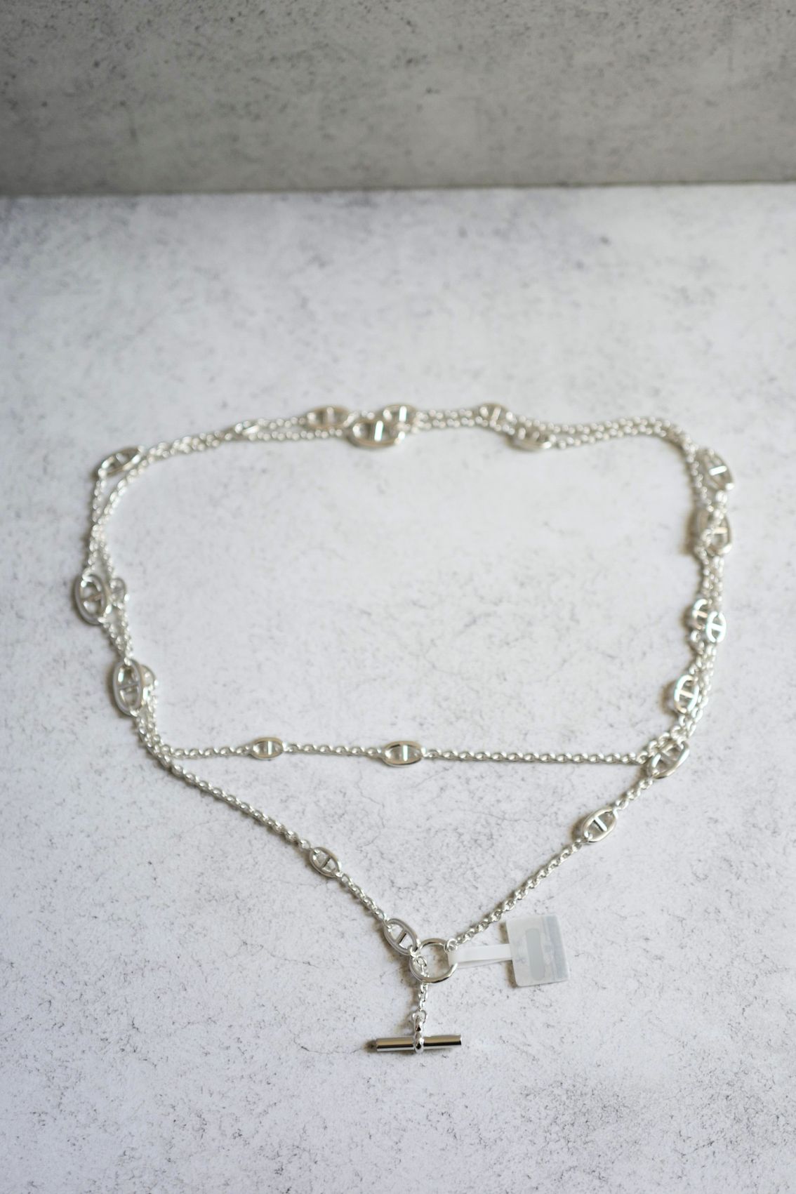 Hermès Farandole Long Necklace 160 Sterling Silver