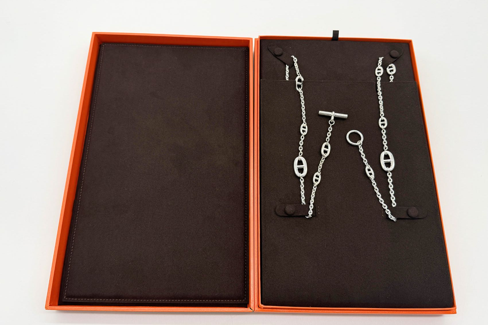 Hermès Farandole Long Necklace 120 Sterling Silver