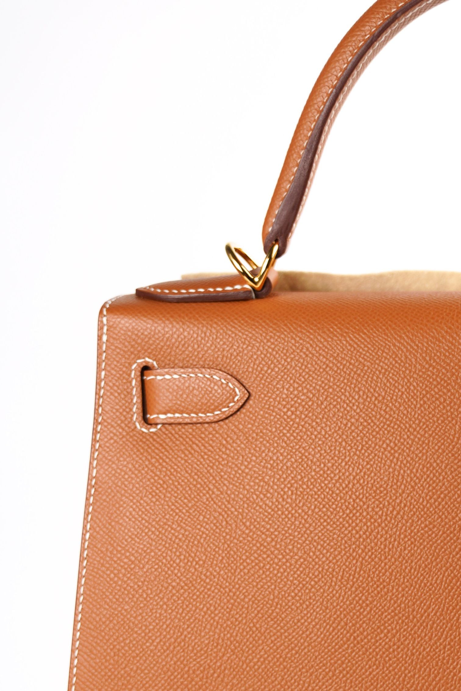 NEW Hermes Kelly 25 Gold Epsom Sellier Gold Hardware