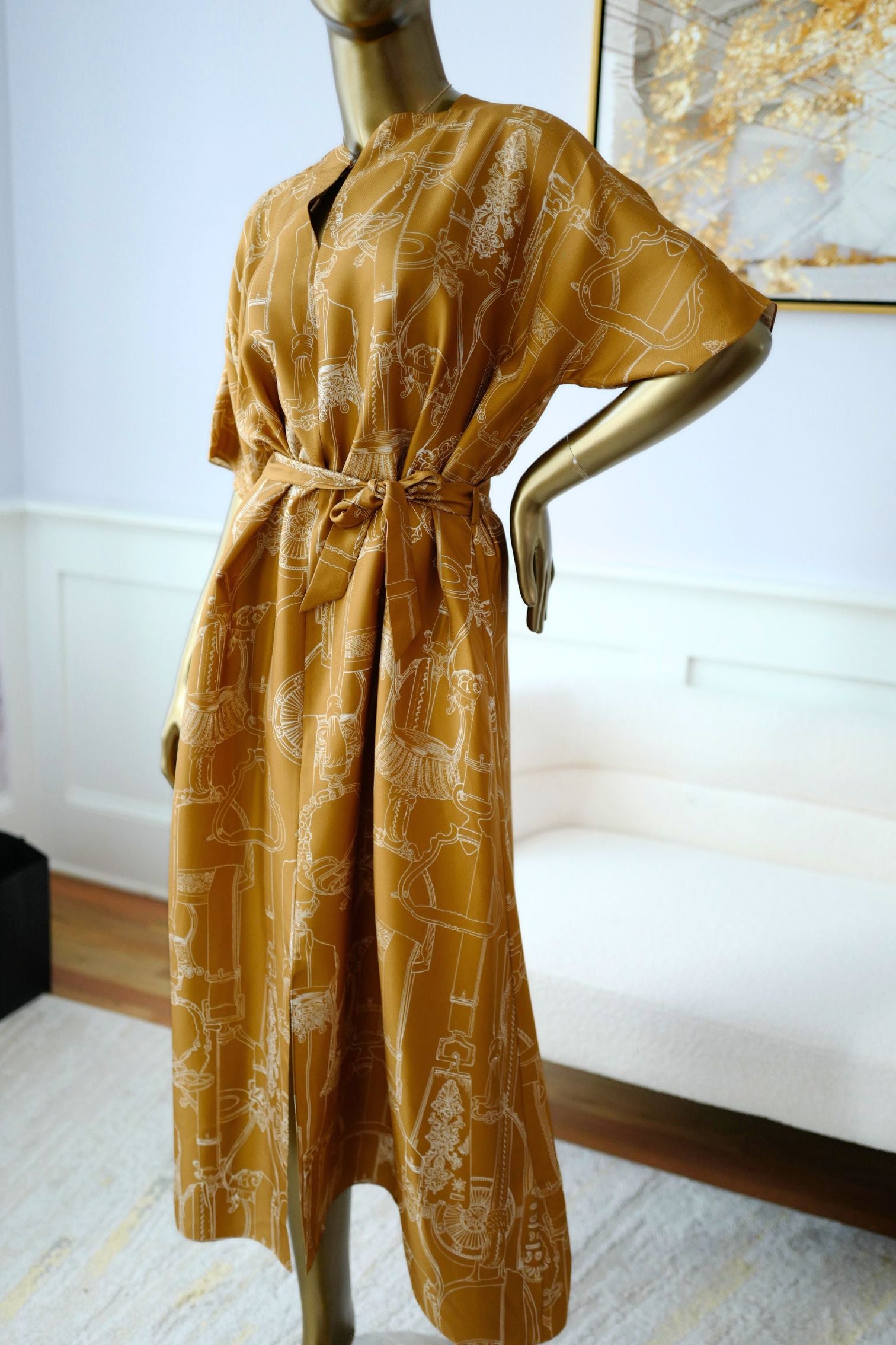 NEW Hermes Etriers Remix Classic Caftan Marron Ocre size 38