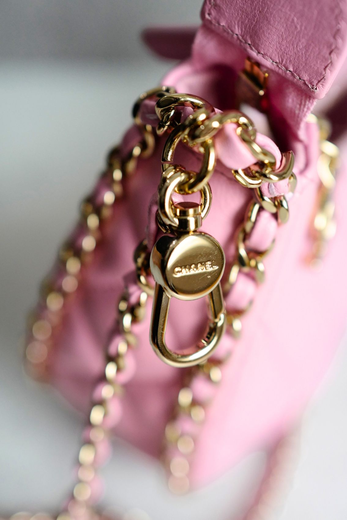 Chanel 23P Small Half Moon Hobo Bag In Lilac Pink With Gold Hardware
