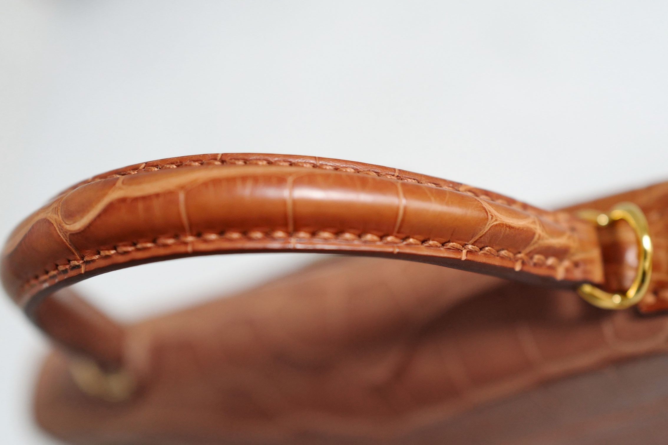 Hermès Mini Kelly Gold Sellier Alligator Mississippiens GHW G Stamp
