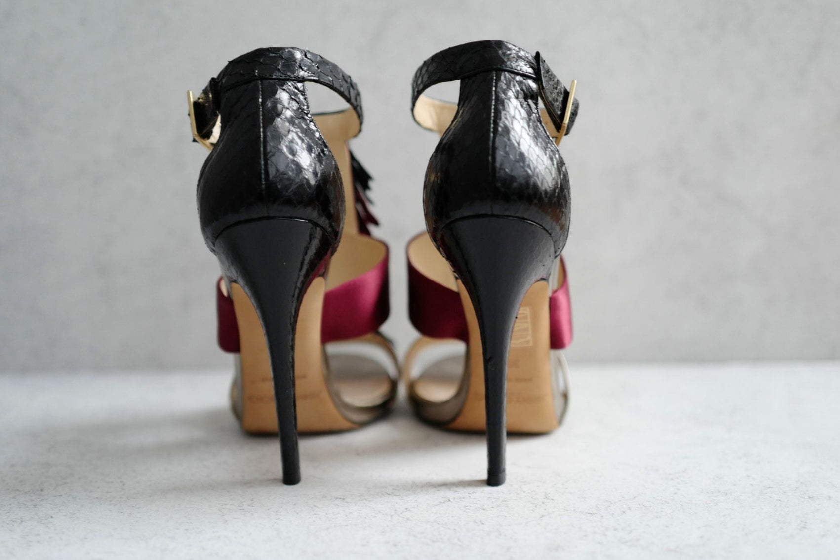 Preloved Jimmy Choo Heels Fedora Razor Sequins size 36.5