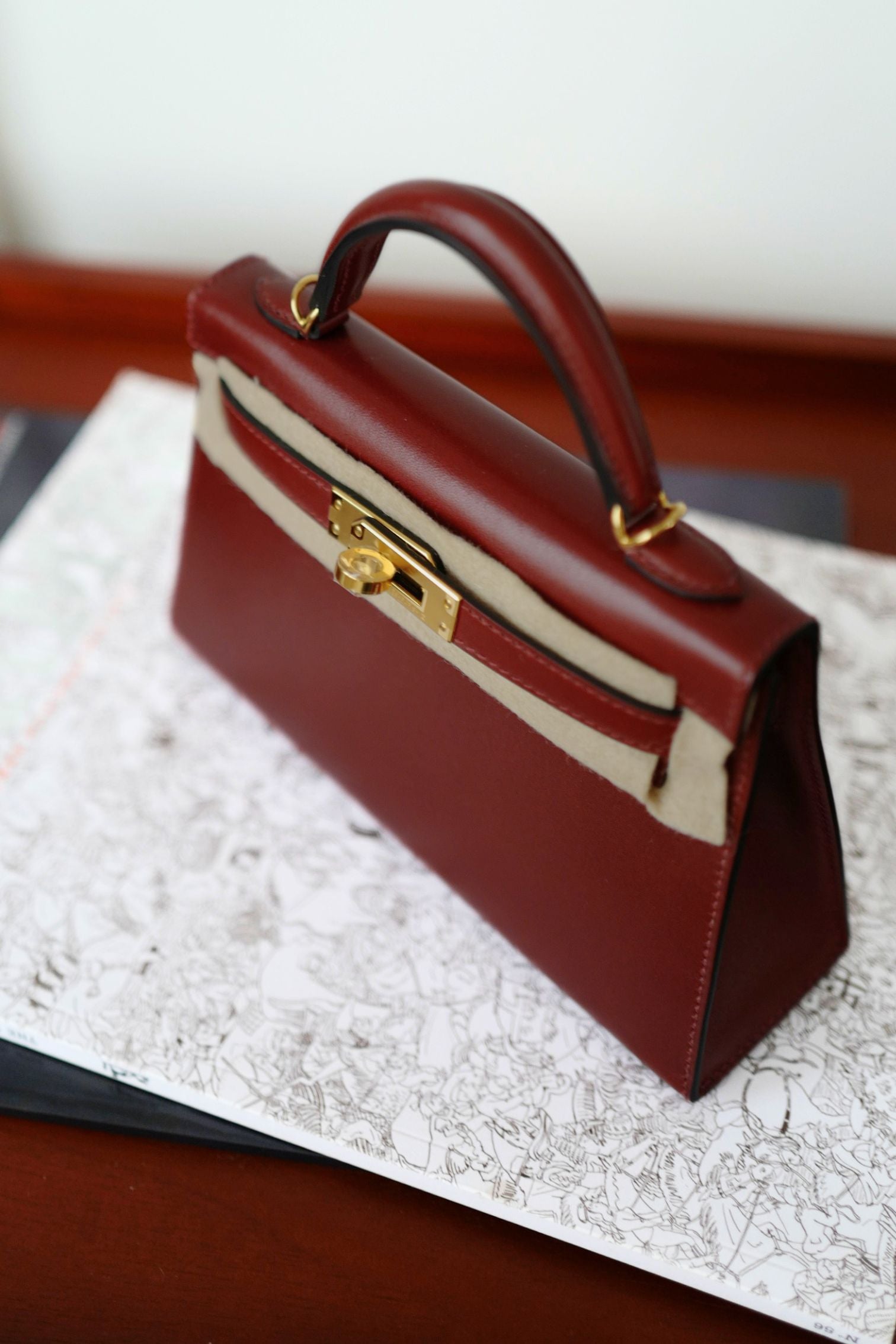 BNIB Hermès Mini Kelly 20 Rouge H Box Calf Leather Gold Hardware K Stamp 2025