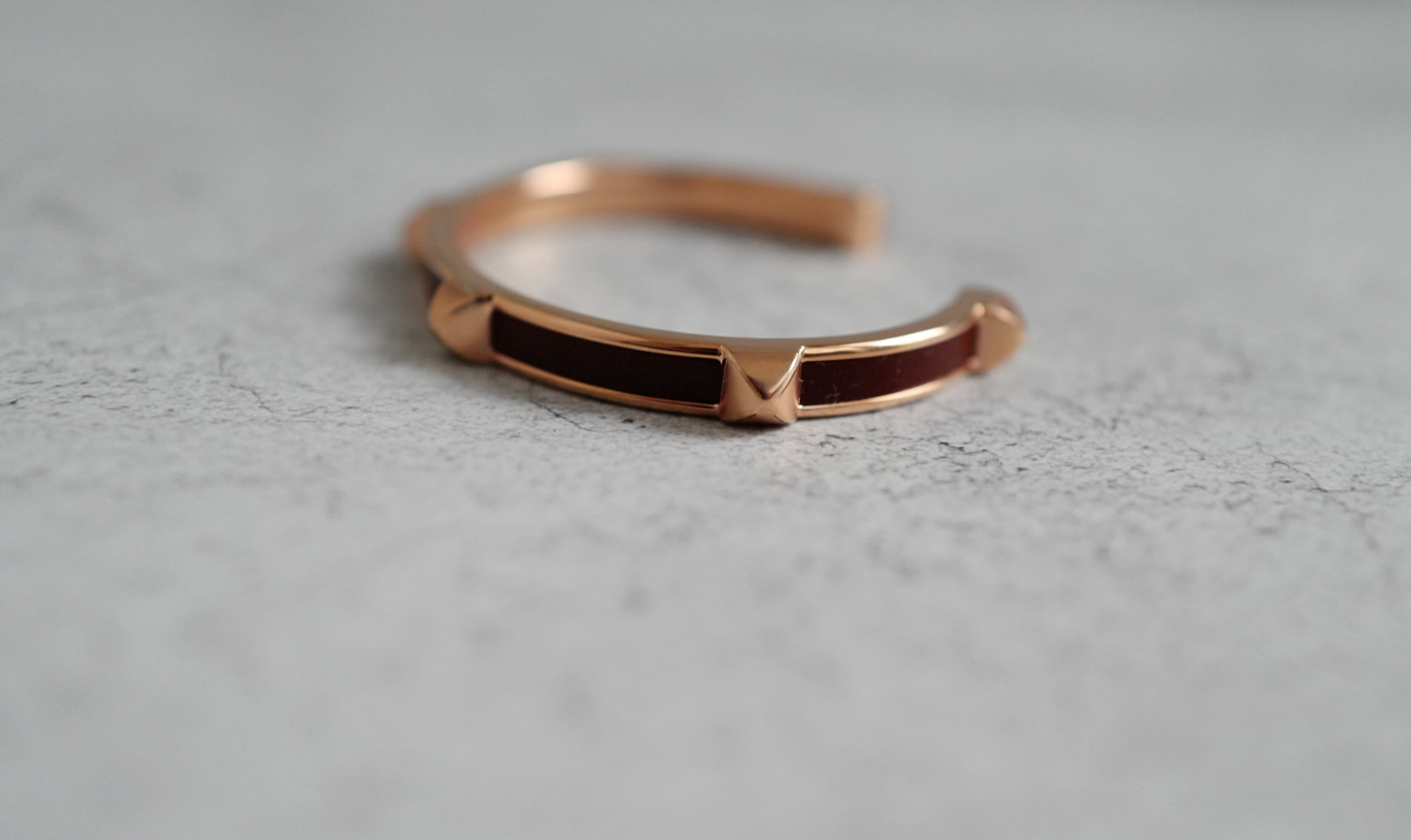 Hermès Athena Bracelet T2 Rouge H Box Calfskin Rose Gold Hardware