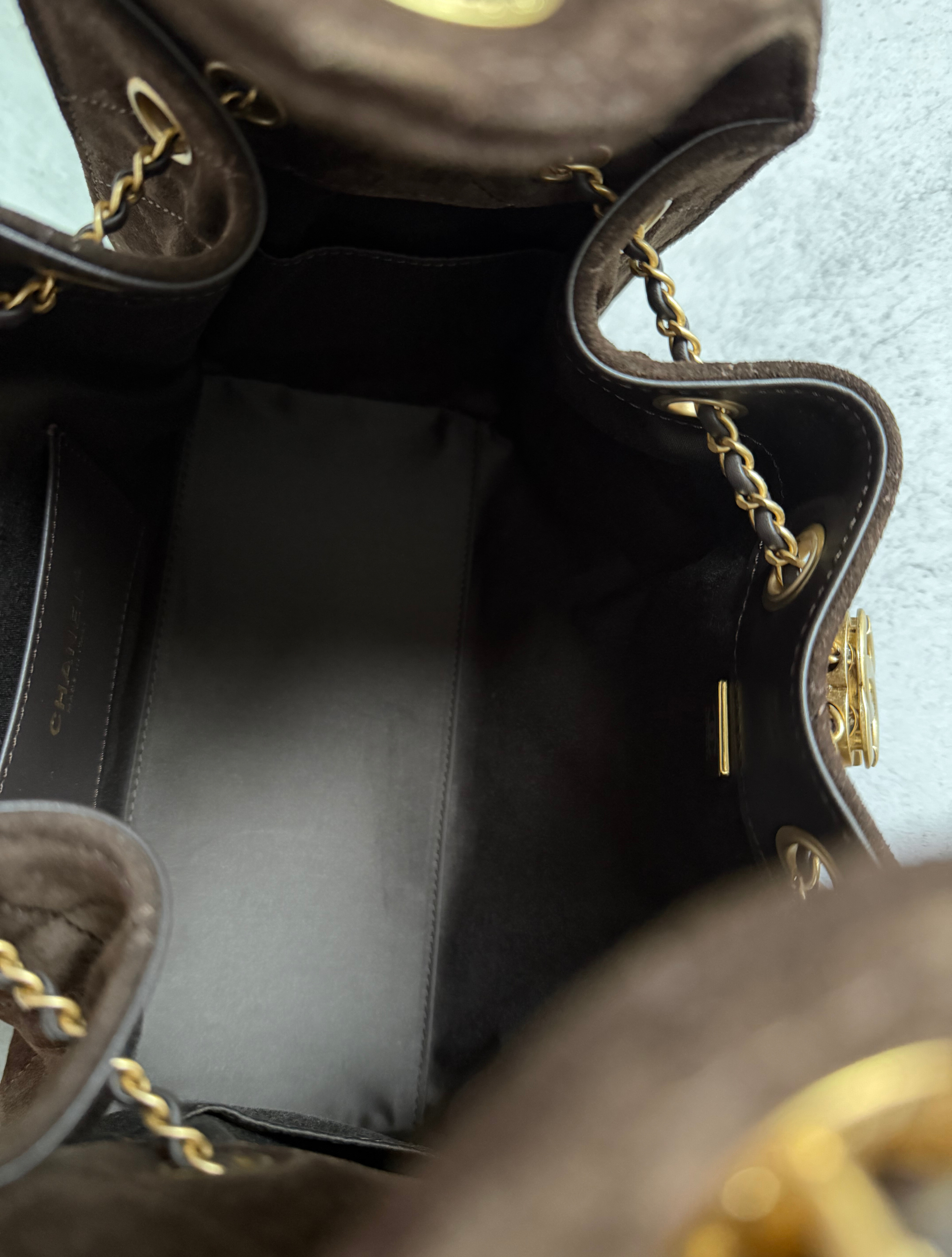 BNIB Chanel 26C Small Hobo Bag Dark Brown Suede with Gold Hardware