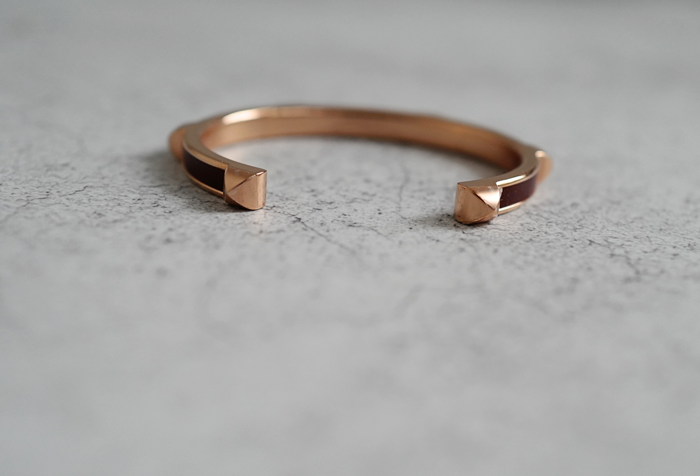 Hermès Athena Bracelet T2 Rouge H Box Calfskin Rose Gold Hardware