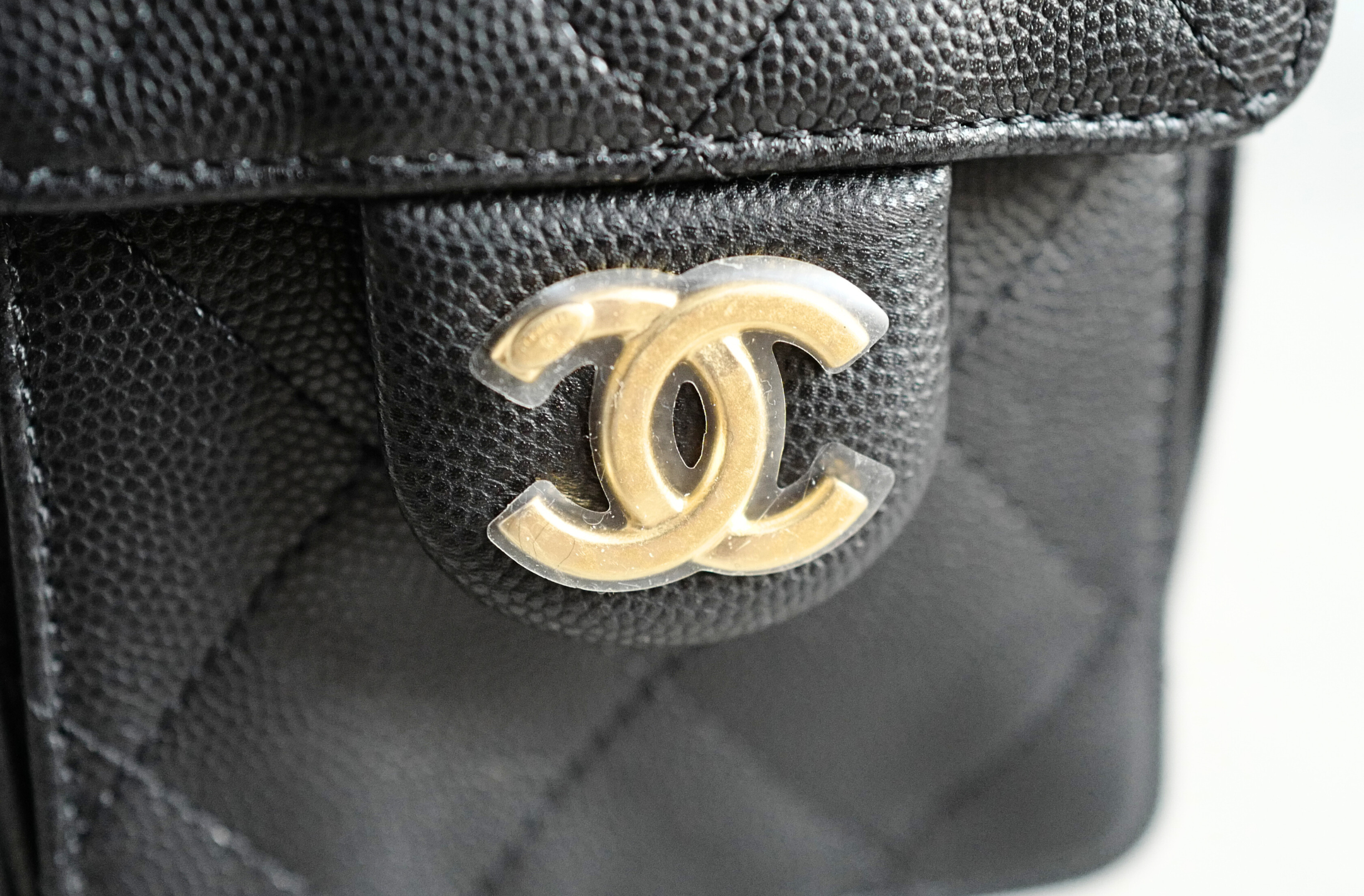 BNIB Chanel 26C Mini Hobo Bag Black Grained Calfskin with Gold Hardware