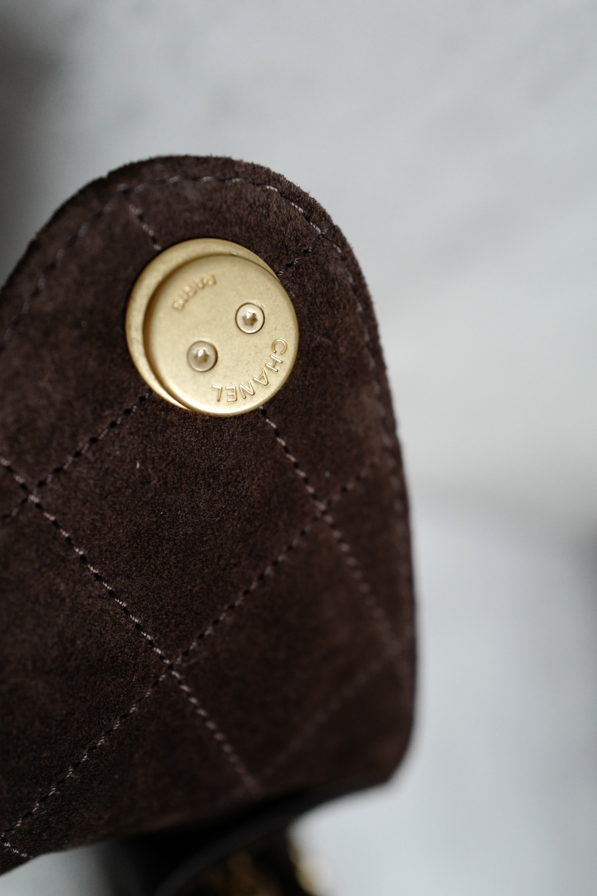 BNIB Chanel 26C Small Hobo Bag Dark Brown Suede with Gold Hardware