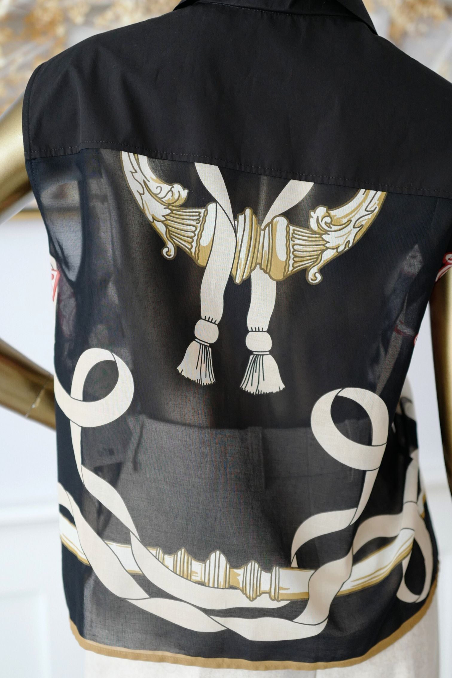 NEW Hermès “Ferronnerie Remix” Sleeveless Beach Shirt Cotton Voile Size 36