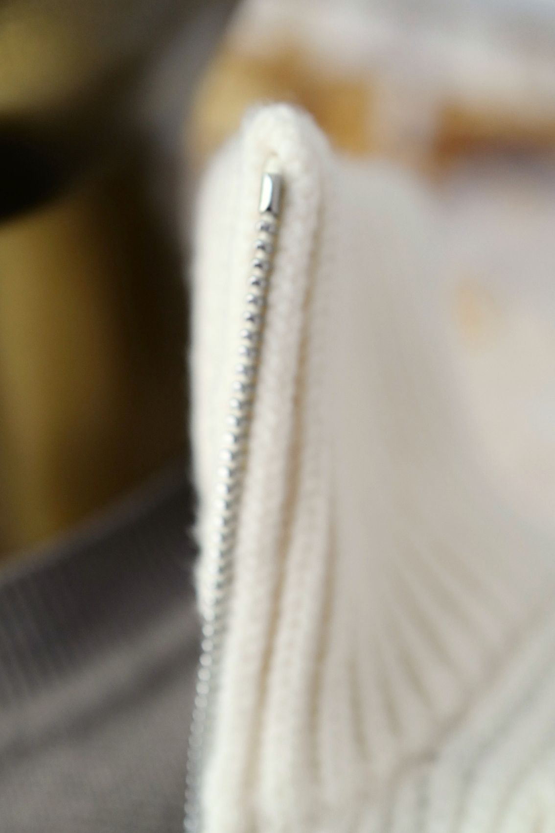 Hermès Blousson Cardigan Blanc Naturel Wool Knit Size 38