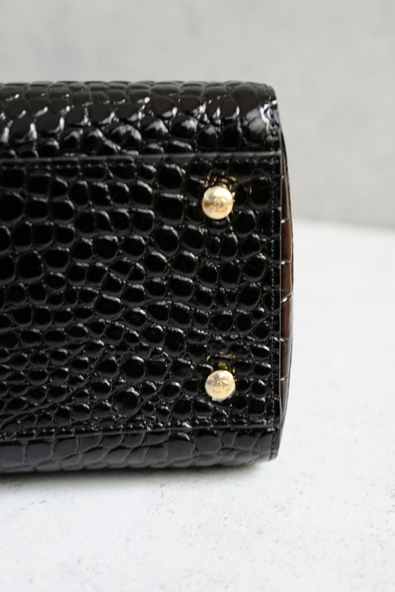 Chanel 26s Matthieu Blazy Small Shopping Bag Black Crocodile Embossed Calfskin Gold Hardware