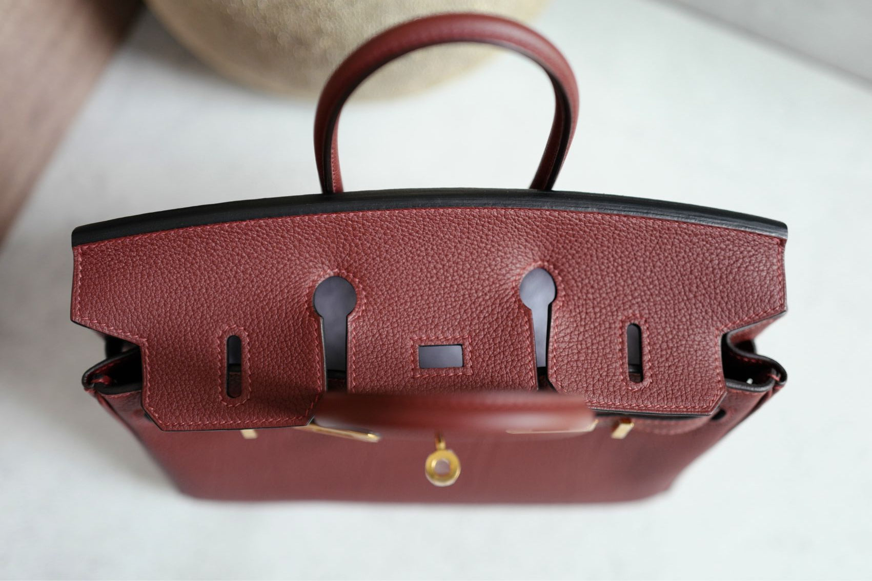 Hermes Birkin 25 Rouge H Togo Leather Gold Hardware K Stamp 2025