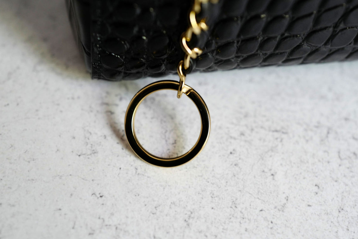 Chanel 26k Matthieu Blazy's Small Tote Black Crocodile Embossed Calfskin GHW