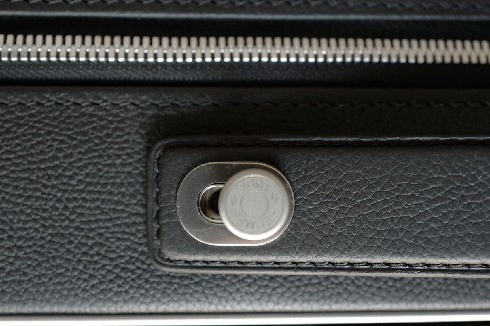 Hermès Valise R.M.S III Cabine Cargo Toile Goéland/Régate Vert Mangrove/Noir