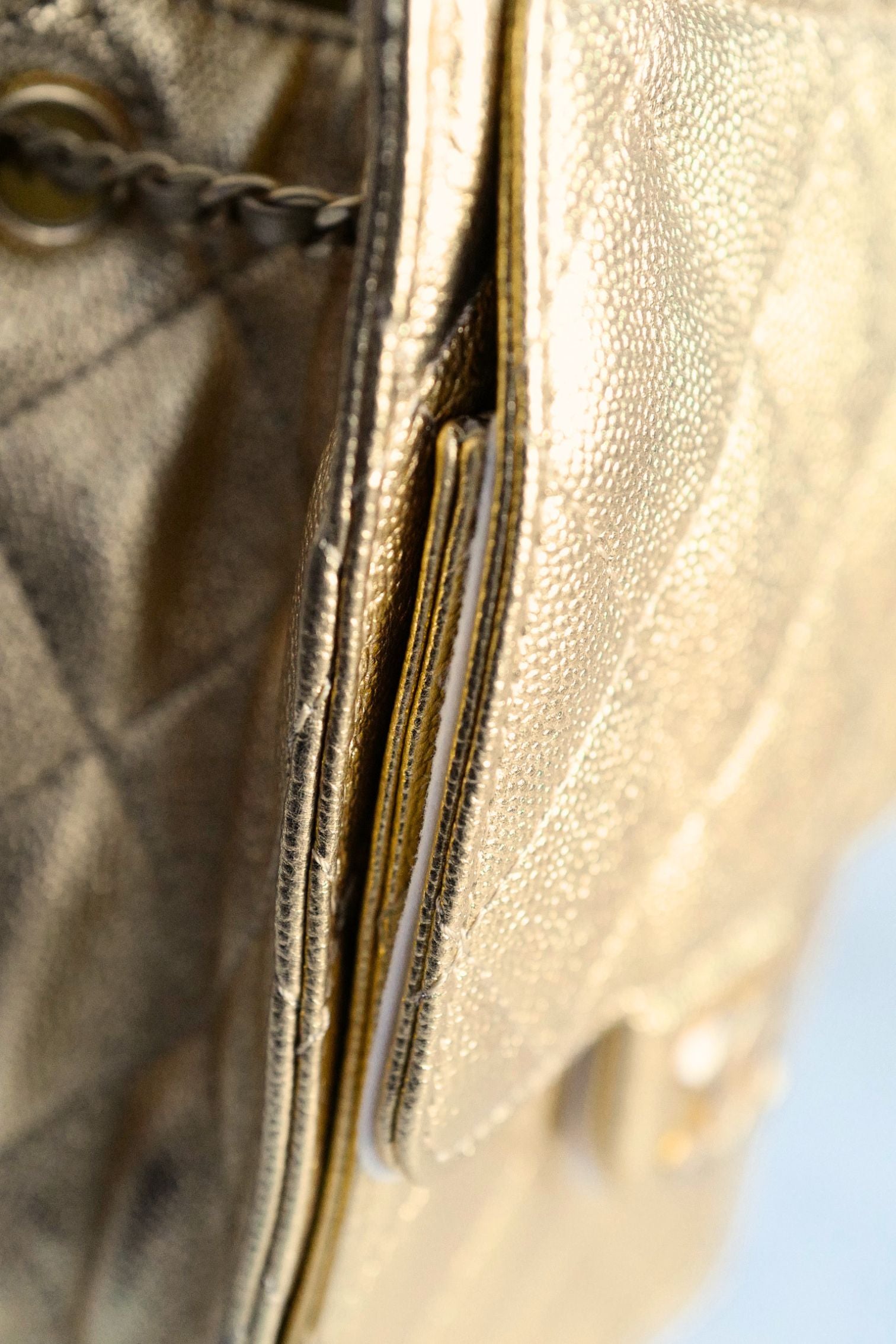 Chanel 26C Small Hobo Gold Metallic Grained Calfskin Gold Hardware