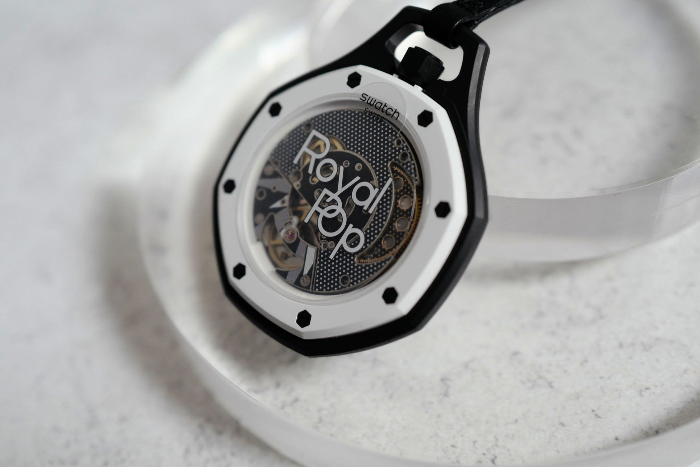 Audemars Piguet x Swatch Royal Pop Panda Black White Mechanical Watch