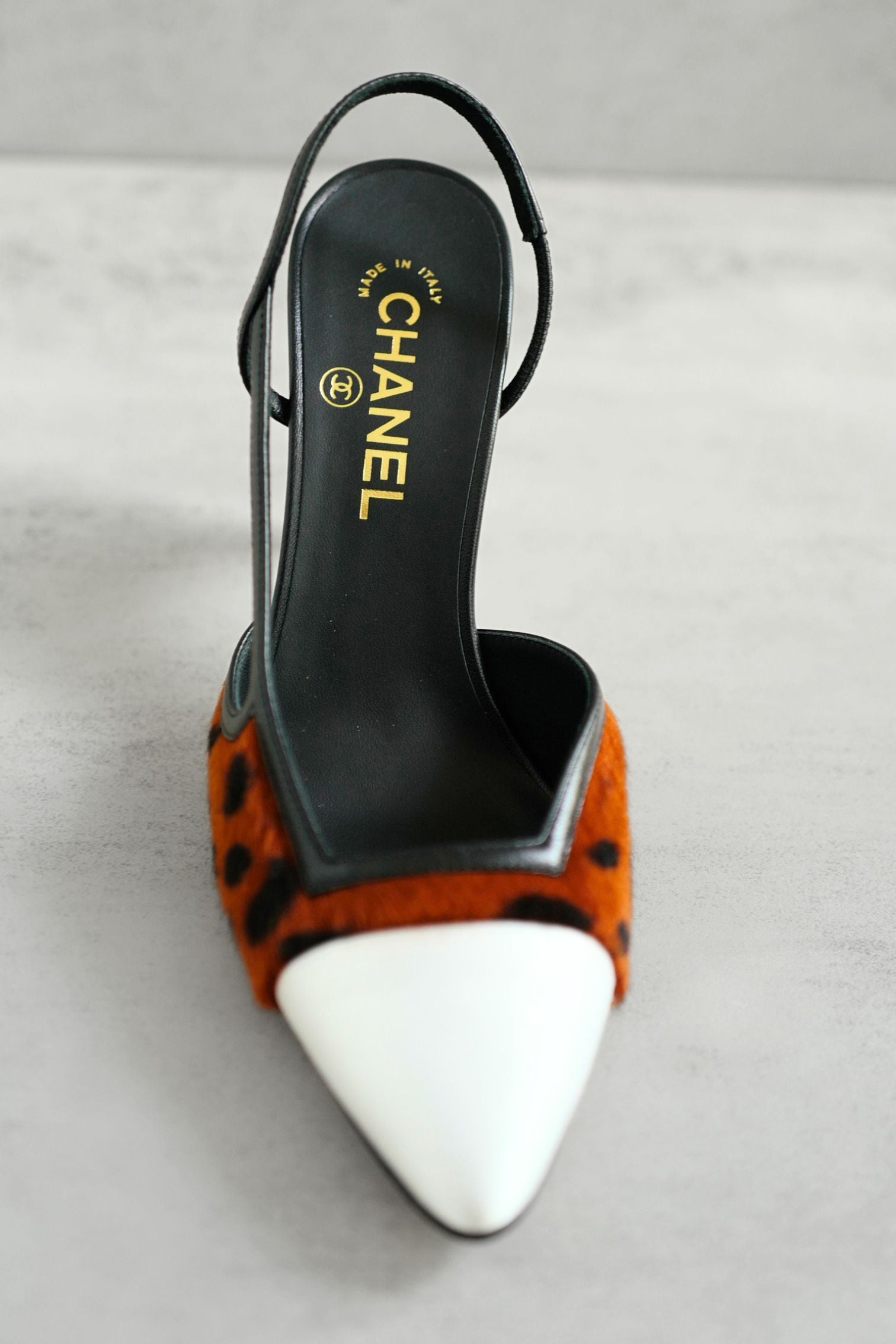 Chanel 26A Métiers d’Art Matthieu Blazy Slingback Heels Leopard size 38.5