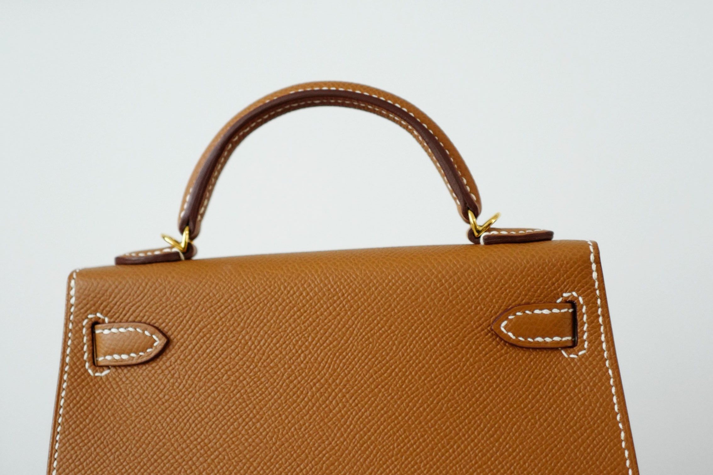 NEW Hermes Mini Kelly Gold Epsom Calfskin Gold Hardware