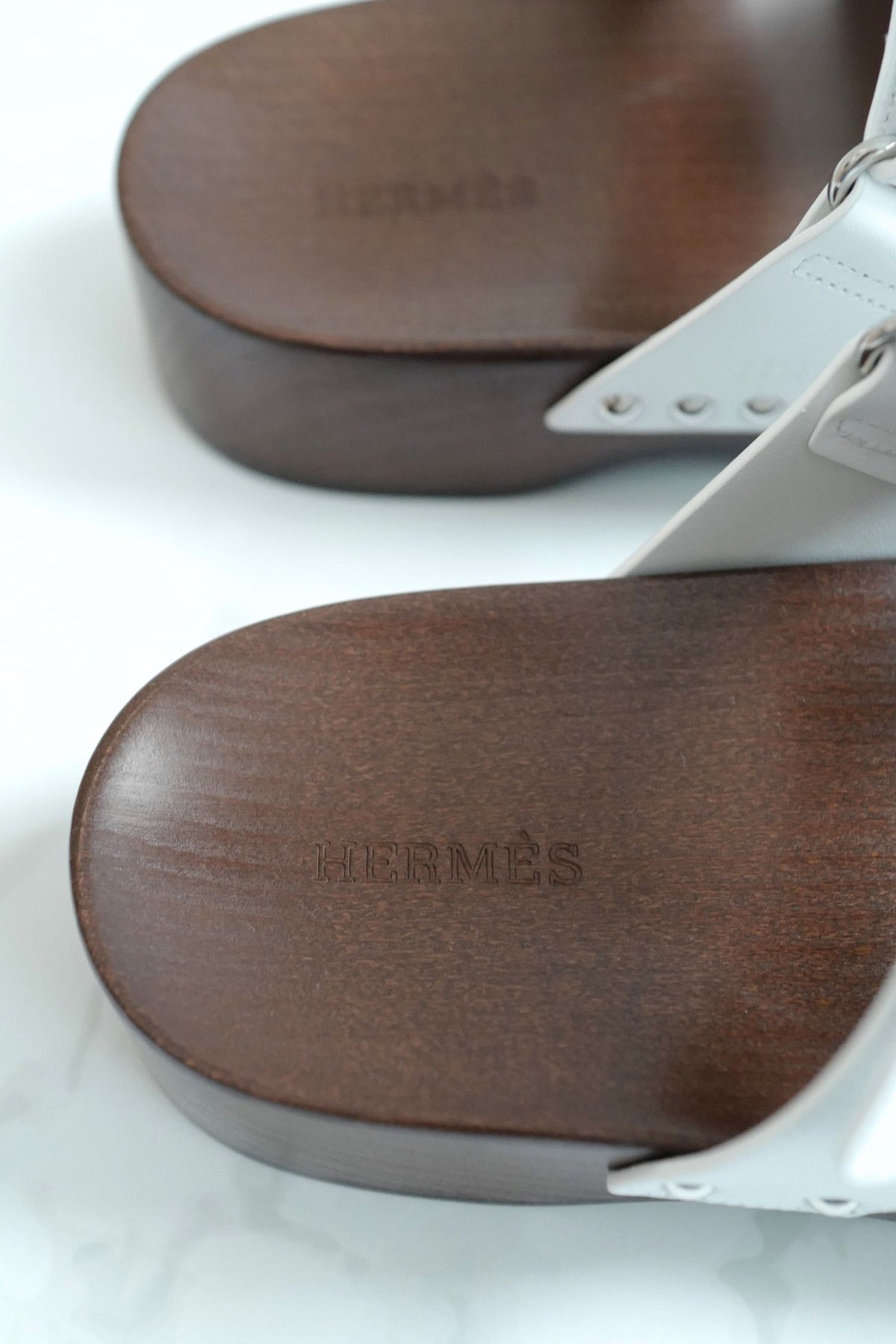 BNIB HERMÈS Kos Veau Women's Clog Blanc/white - Size 37