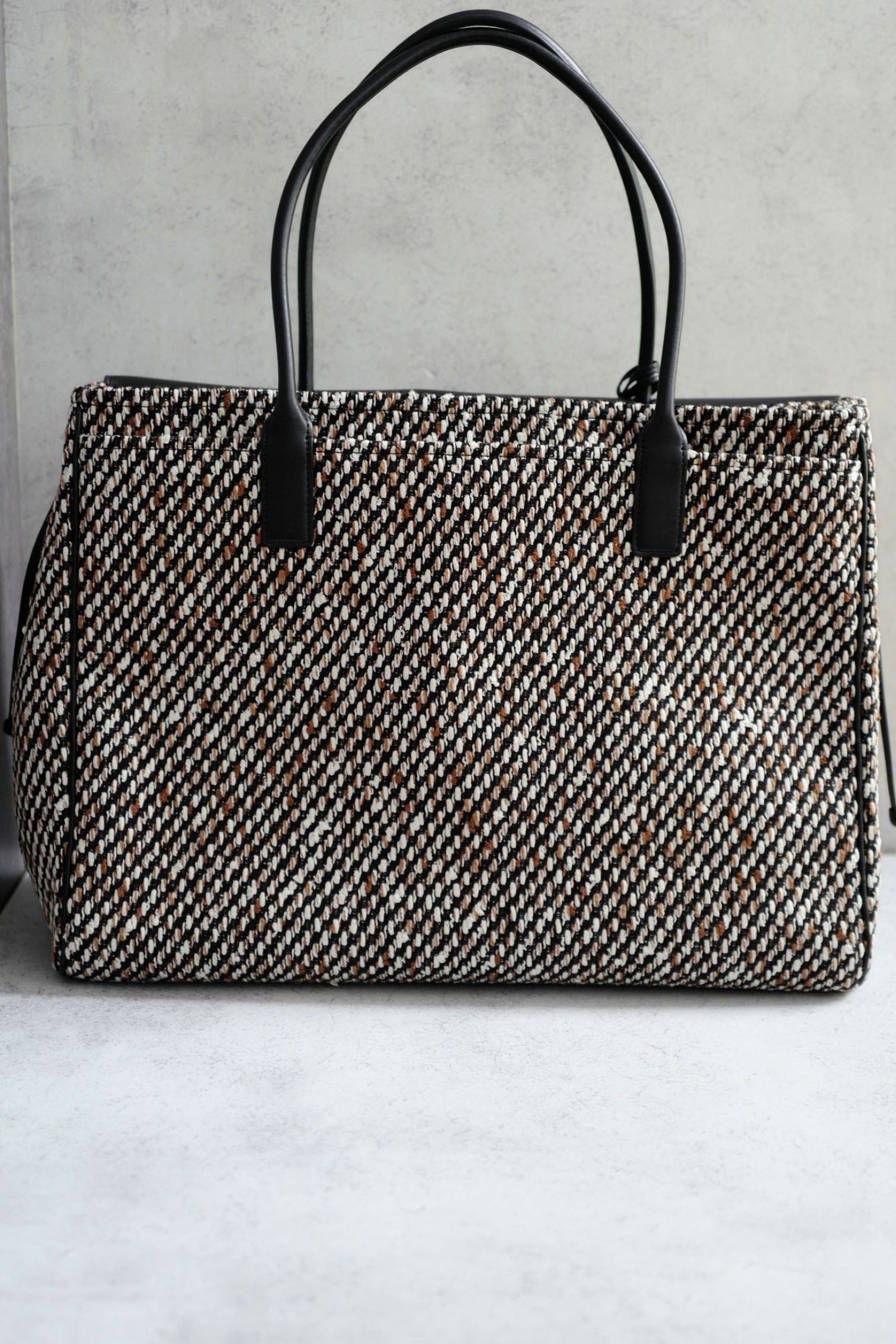 Chanel 26s Large Shopping Bag Black/Ecru Wool Gold Hardware "Matthieu Blazy's"