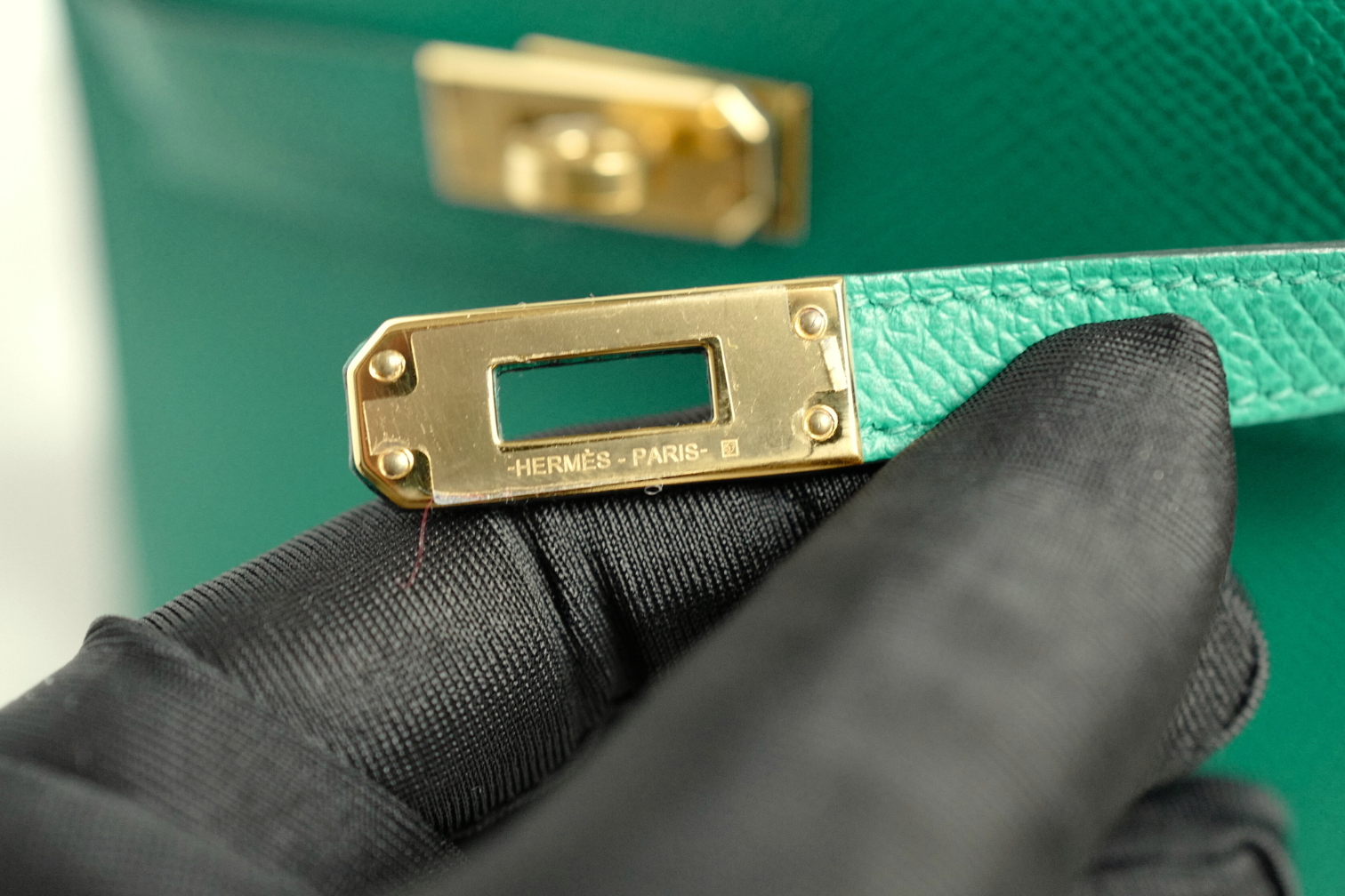 Hermès Mini Kelly 20 Vert Jade Epsom Leather Gold Hardware Z