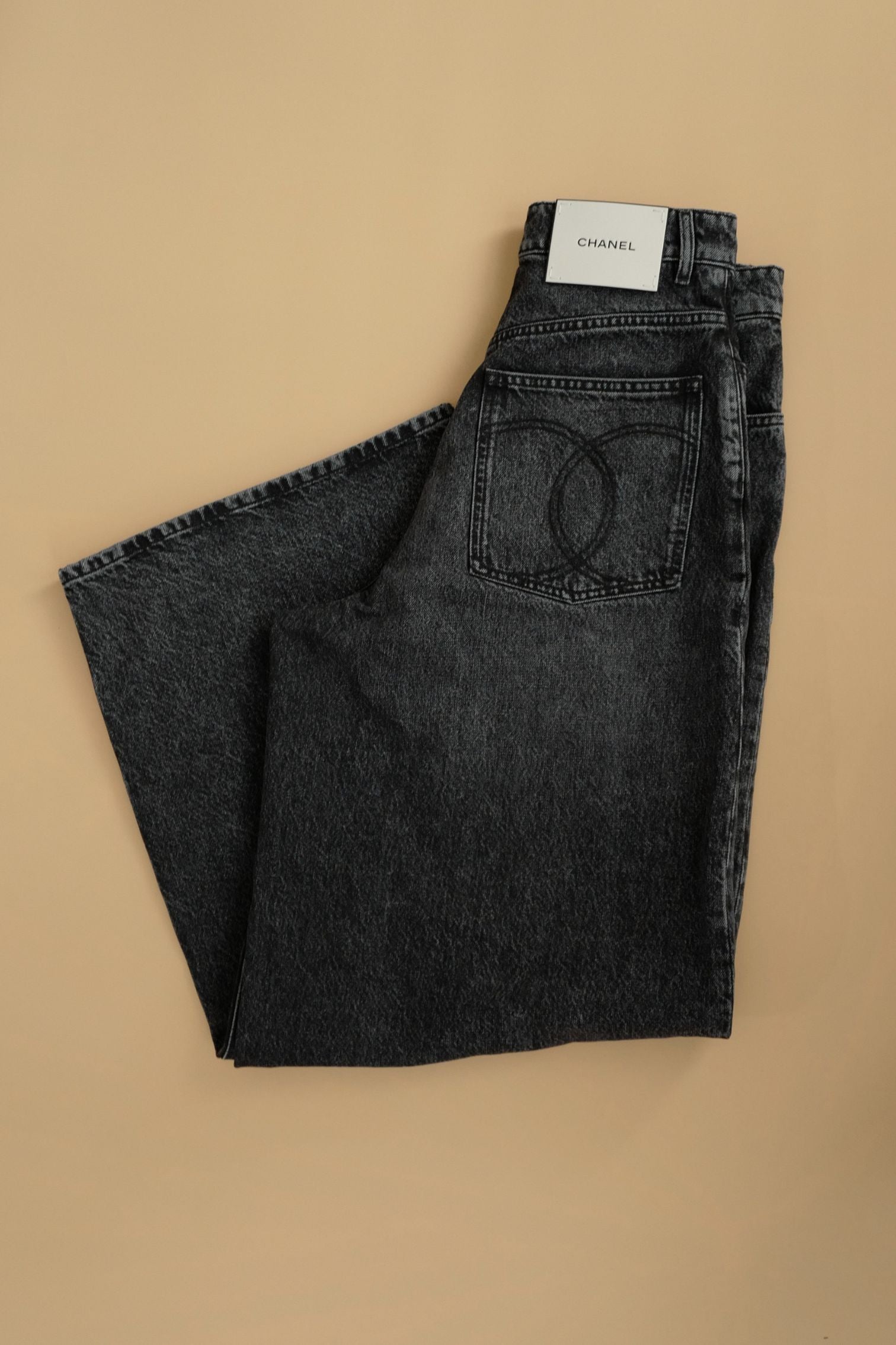 Chanel Métiers d'Art 2026 Matthieu Blazy Denim Dark Jeans Pants Size 3