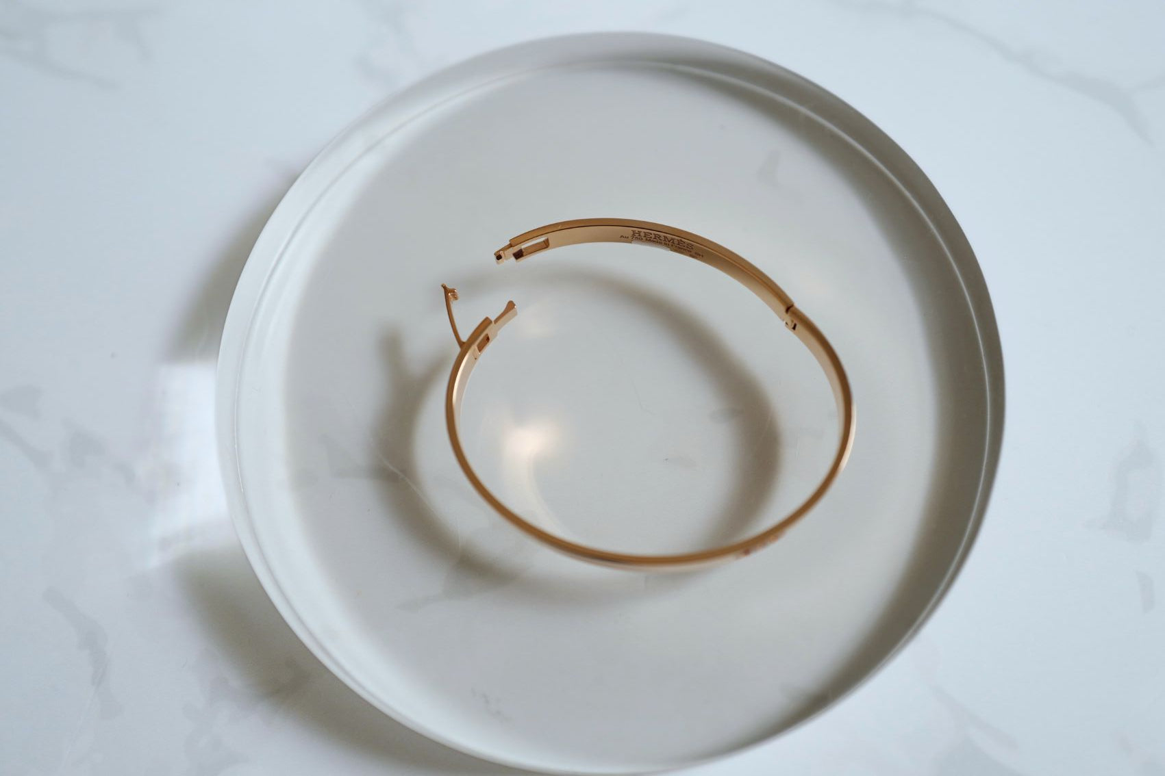 Hermès H d’Ancre Small Bracelet Rose Gold 18K SH