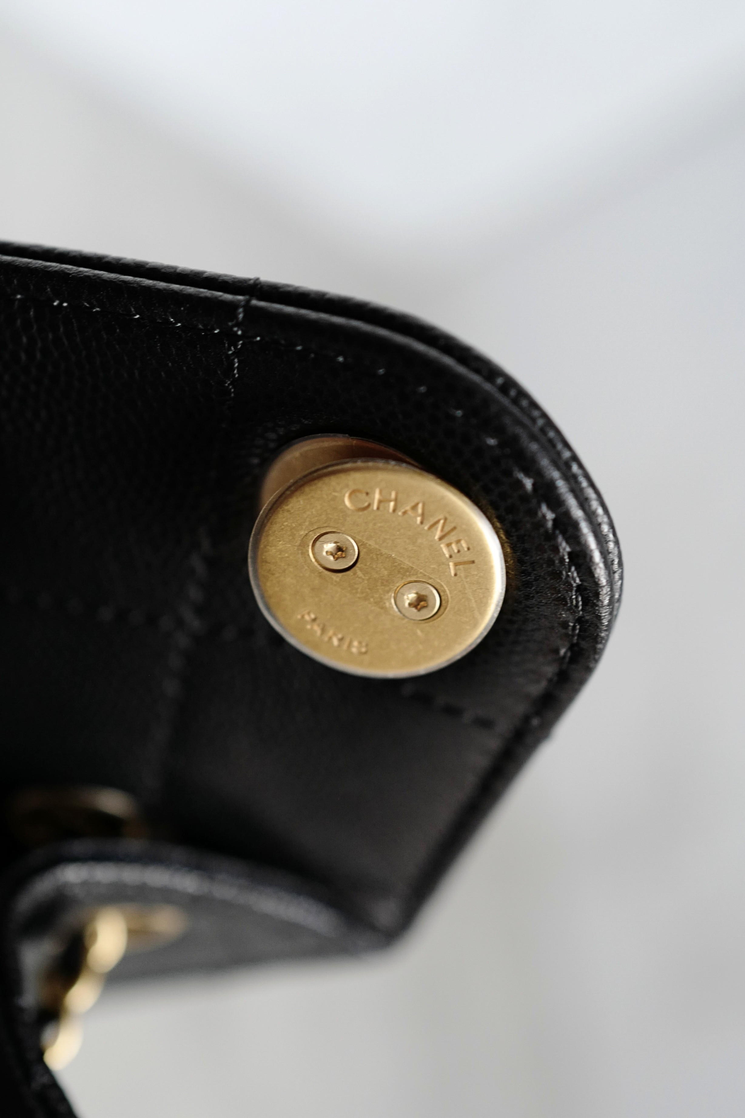 BNIB Chanel 26C Mini Hobo Bag Black Grained Calfskin with Gold Hardware