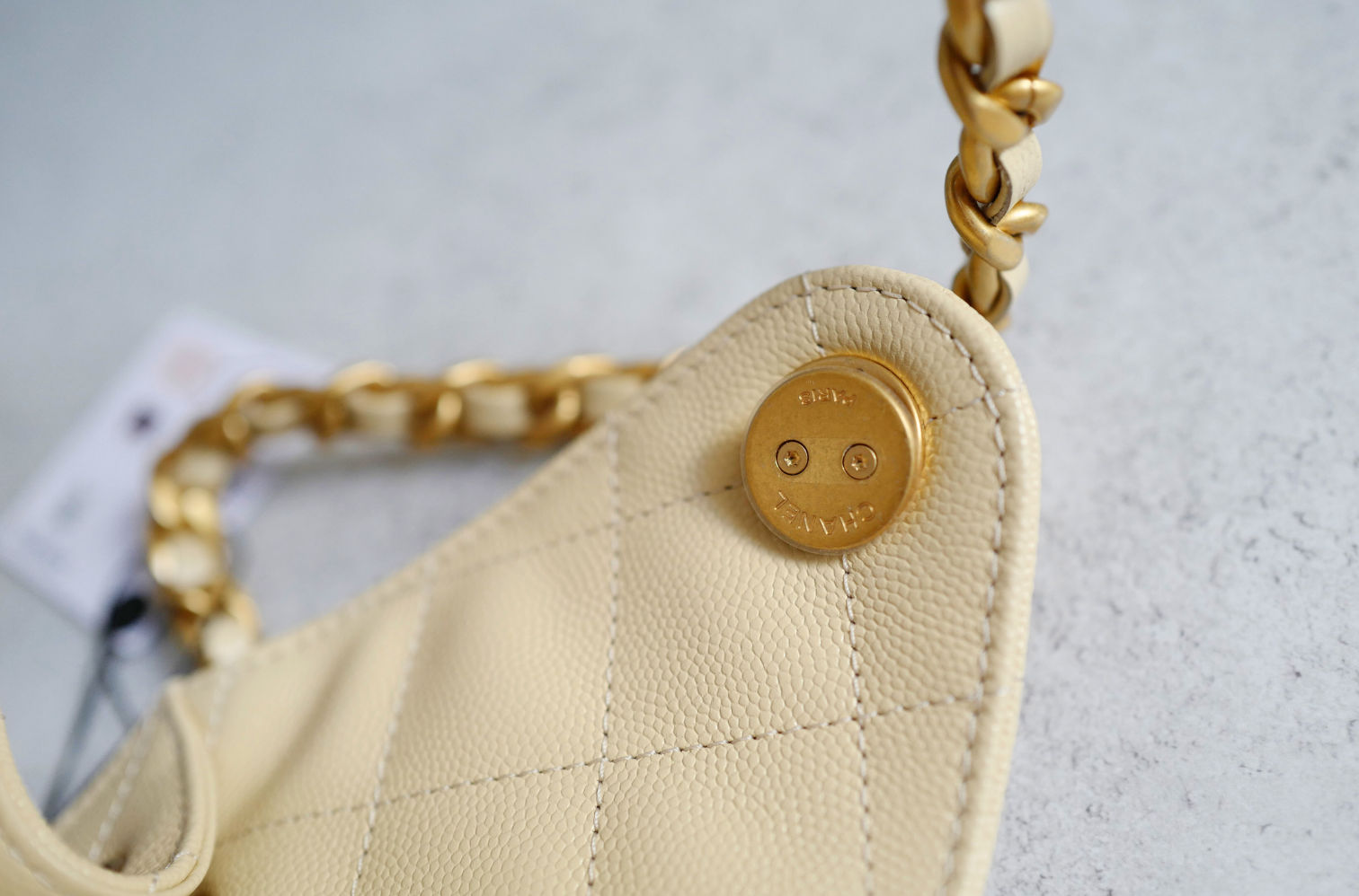 BNIB Chanel 25K Small Hobo Bag Light Beige with Gold Hardware