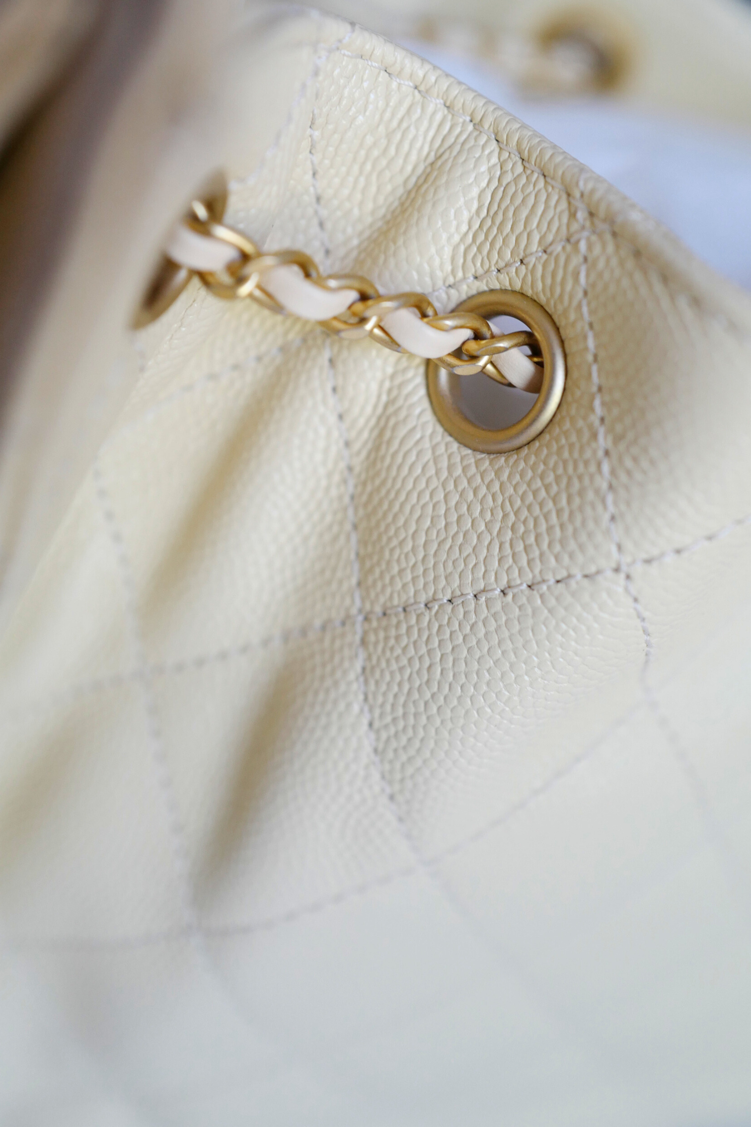 BNIB Chanel 25K Small Hobo Bag Light Beige with Gold Hardware