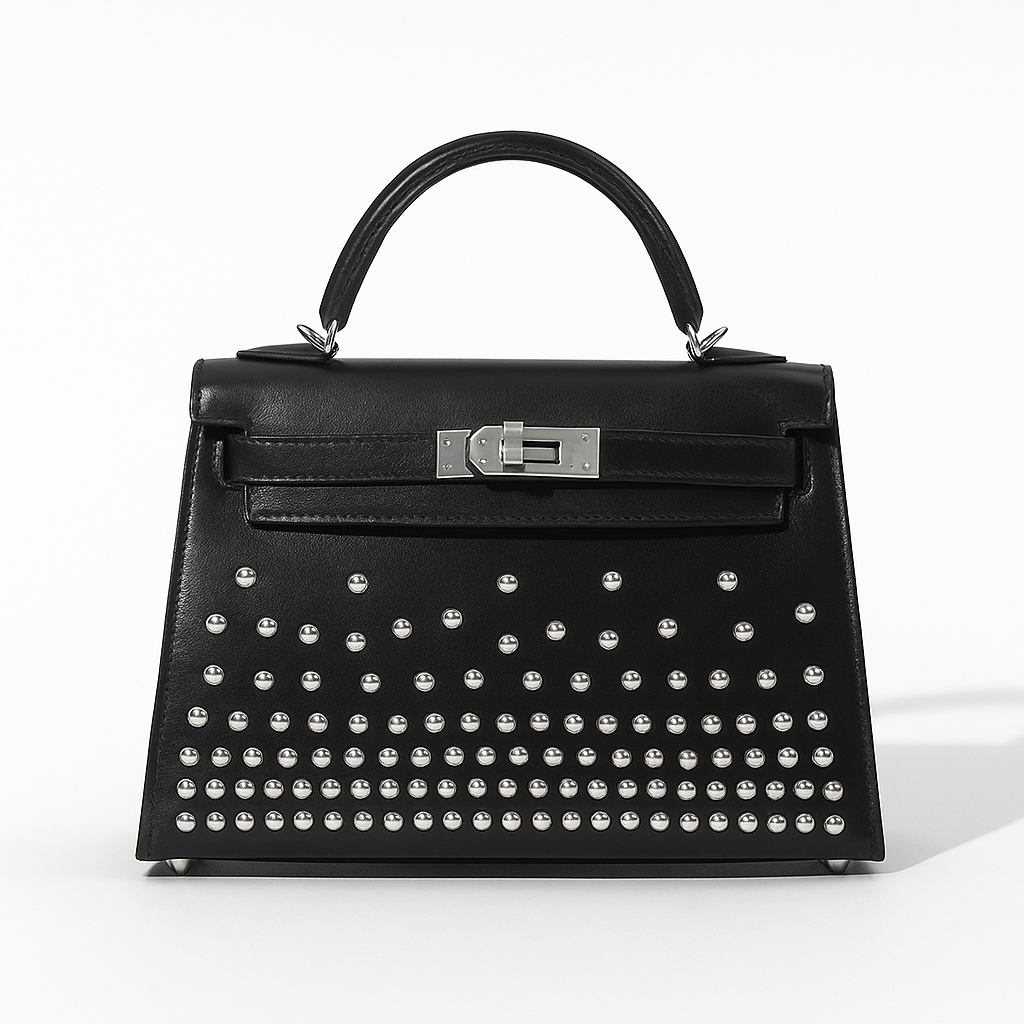 BNIB Hermès Kelly 20 Clouté Studded with Palladium Hardware