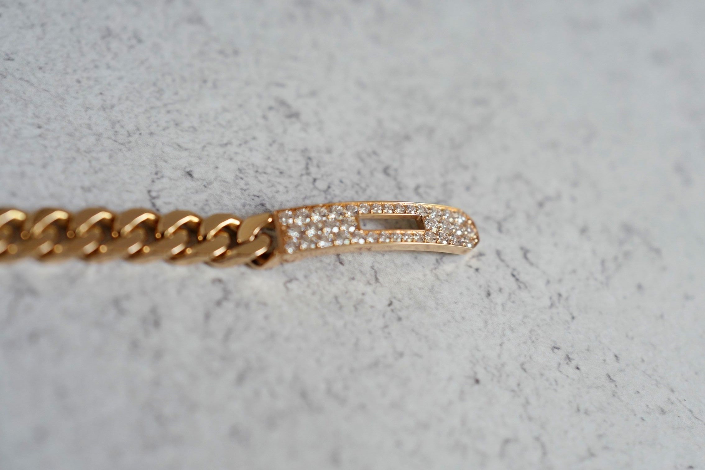 Hermès Kelly Gourmette Bracelet SH Small Model Rose Gold with 41 Diamonds