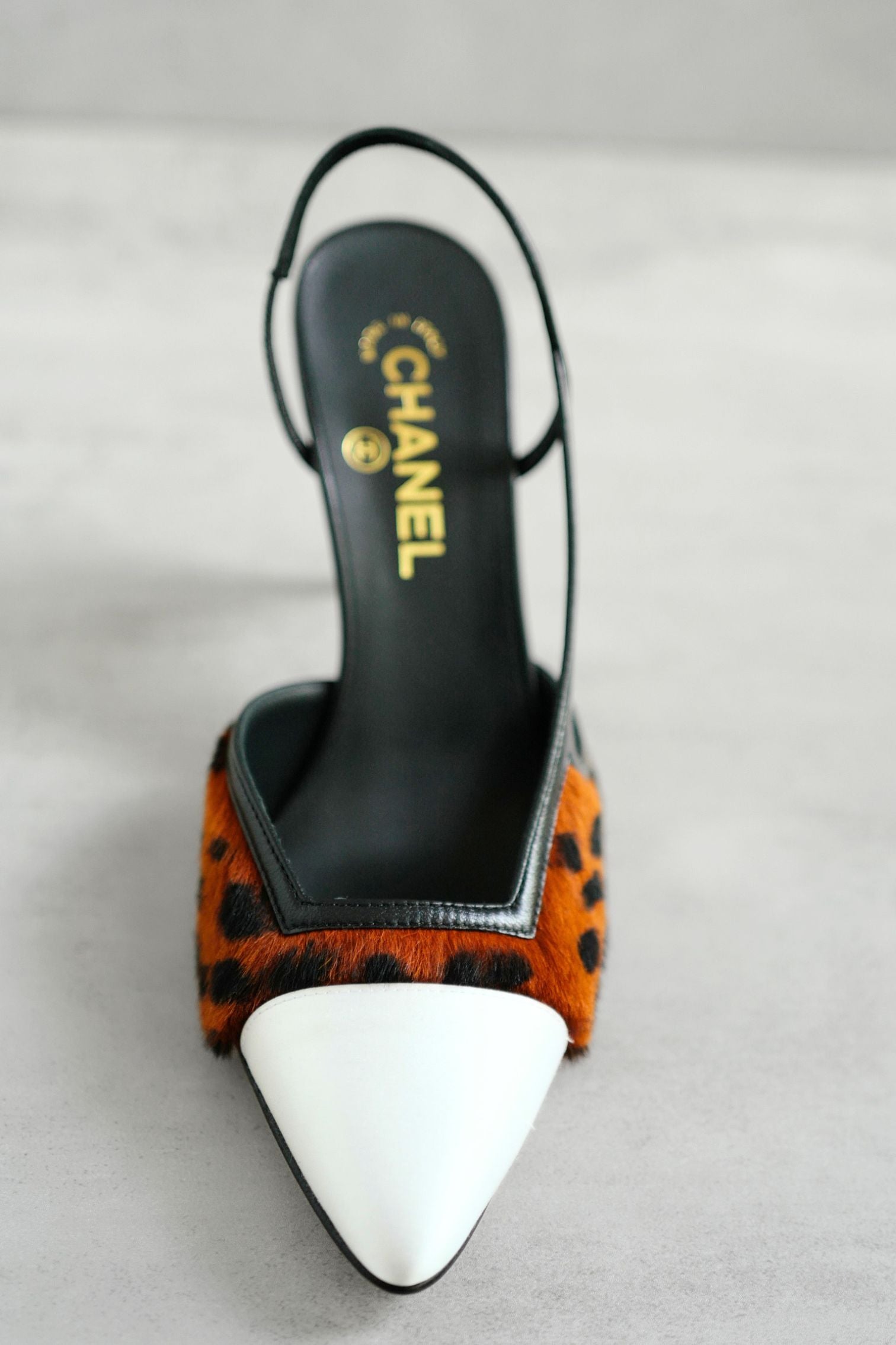 Chanel 26A Métiers d’Art Matthieu Blazy Slingback Heels Leopard size 38.5