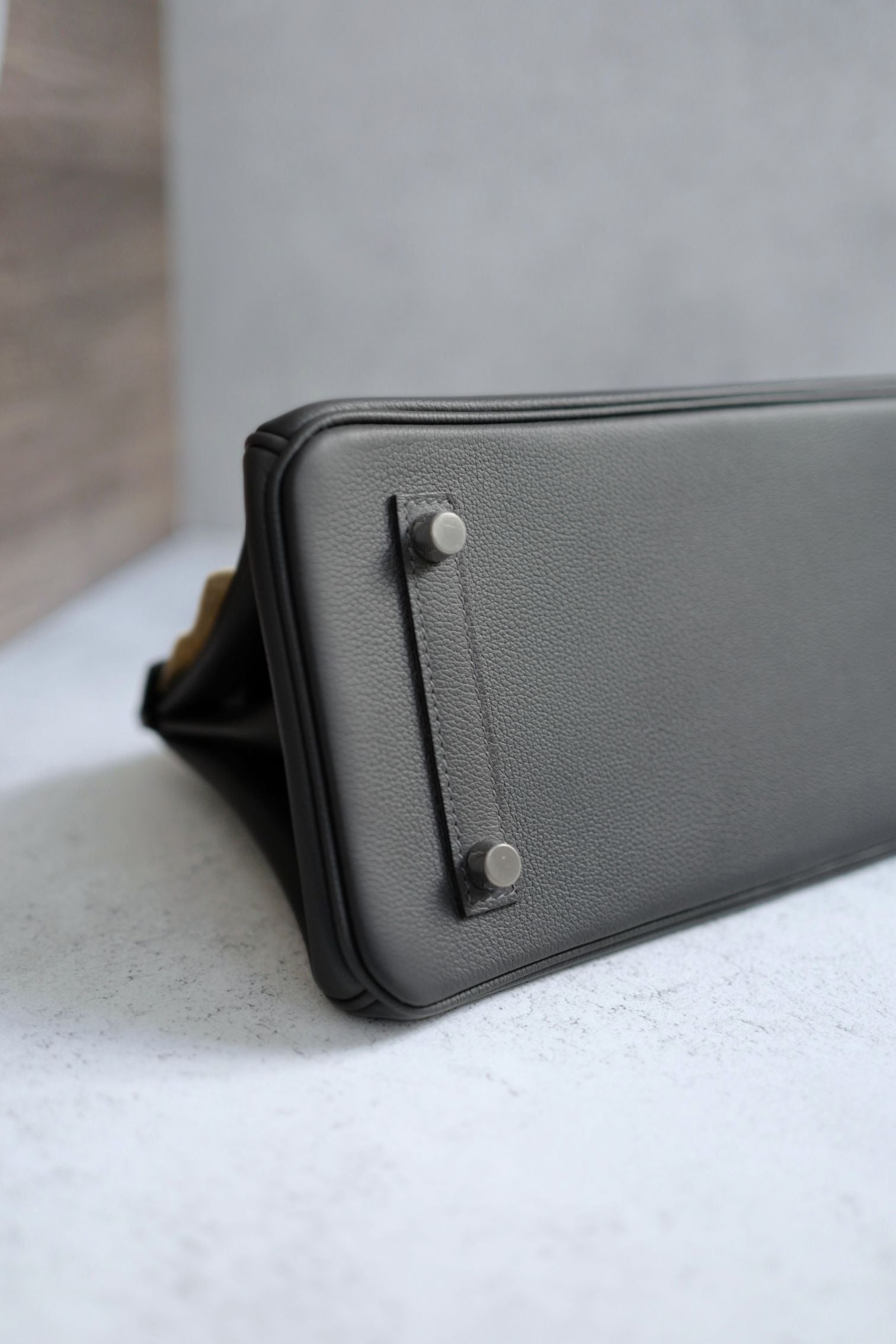 Hermès Birkin Shoulder Light Ardoise Veau Leather PHW K Stamp