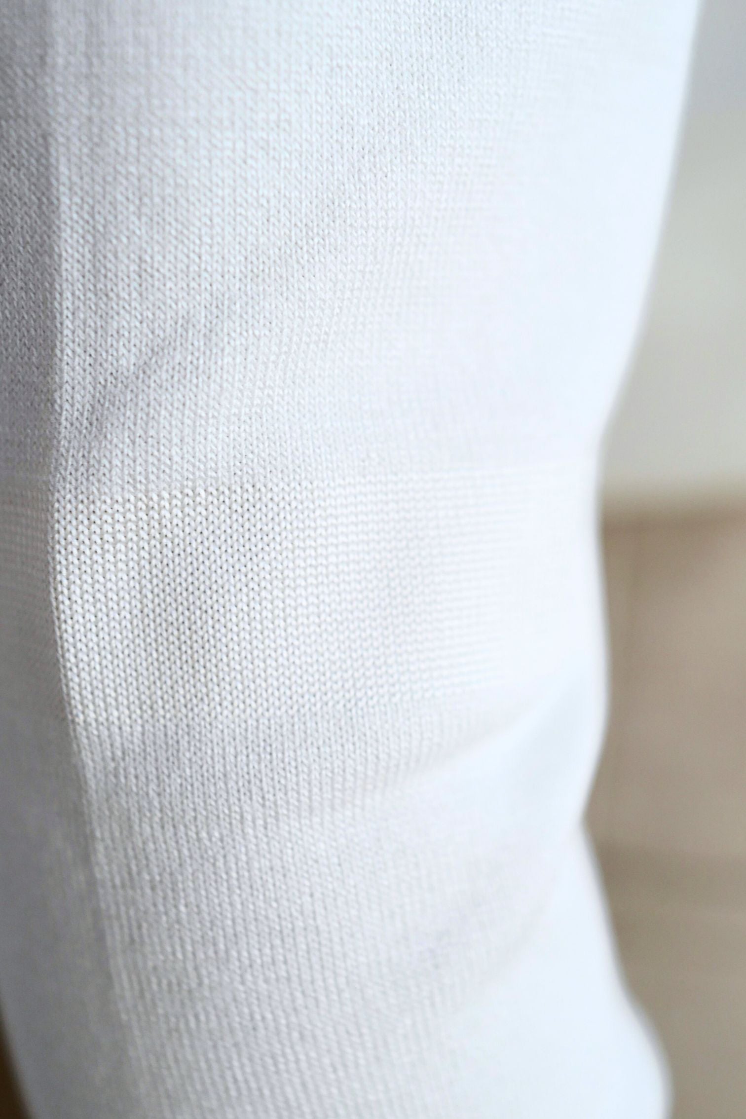 Hermès Long-Sleeve Textured Silk Cotton V-Neck Sweater Blanc Naturel Size 36