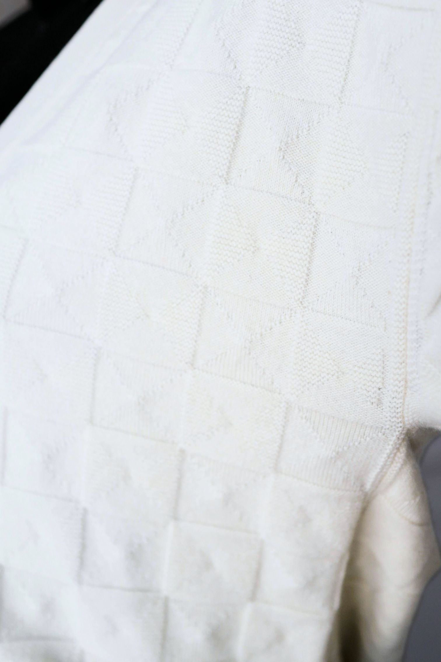 Hermès Maille Médor Softerwear Blanc Naturel Knit Cardigan Button Front Size 38