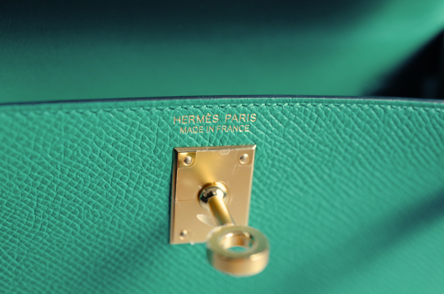 Hermès Mini Kelly 20 Vert Jade Epsom Leather Gold Hardware Z