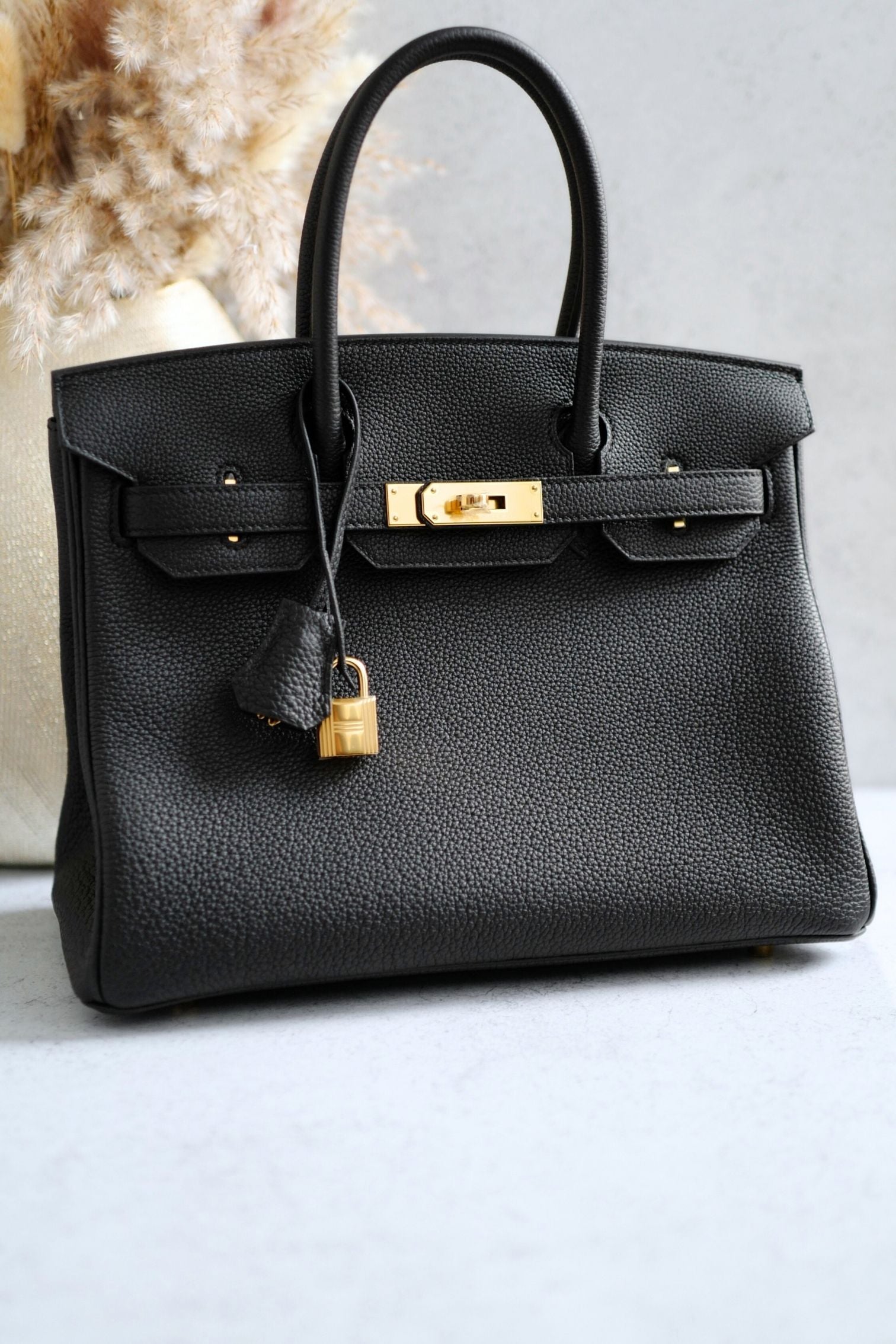 Hermès Birkin 30 Black Togo Leather Gold Hardware K Stamp
