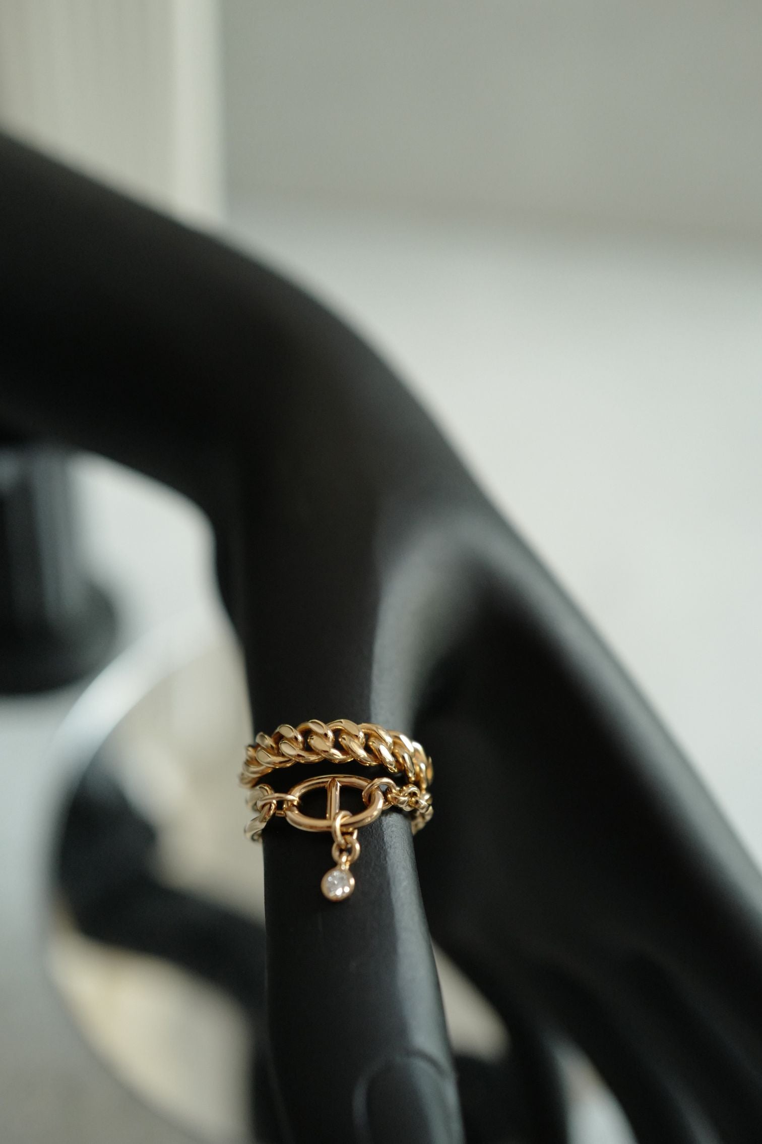 NEW Hermès Mix and H Ring 18K Rose Gold Diamond Size 54