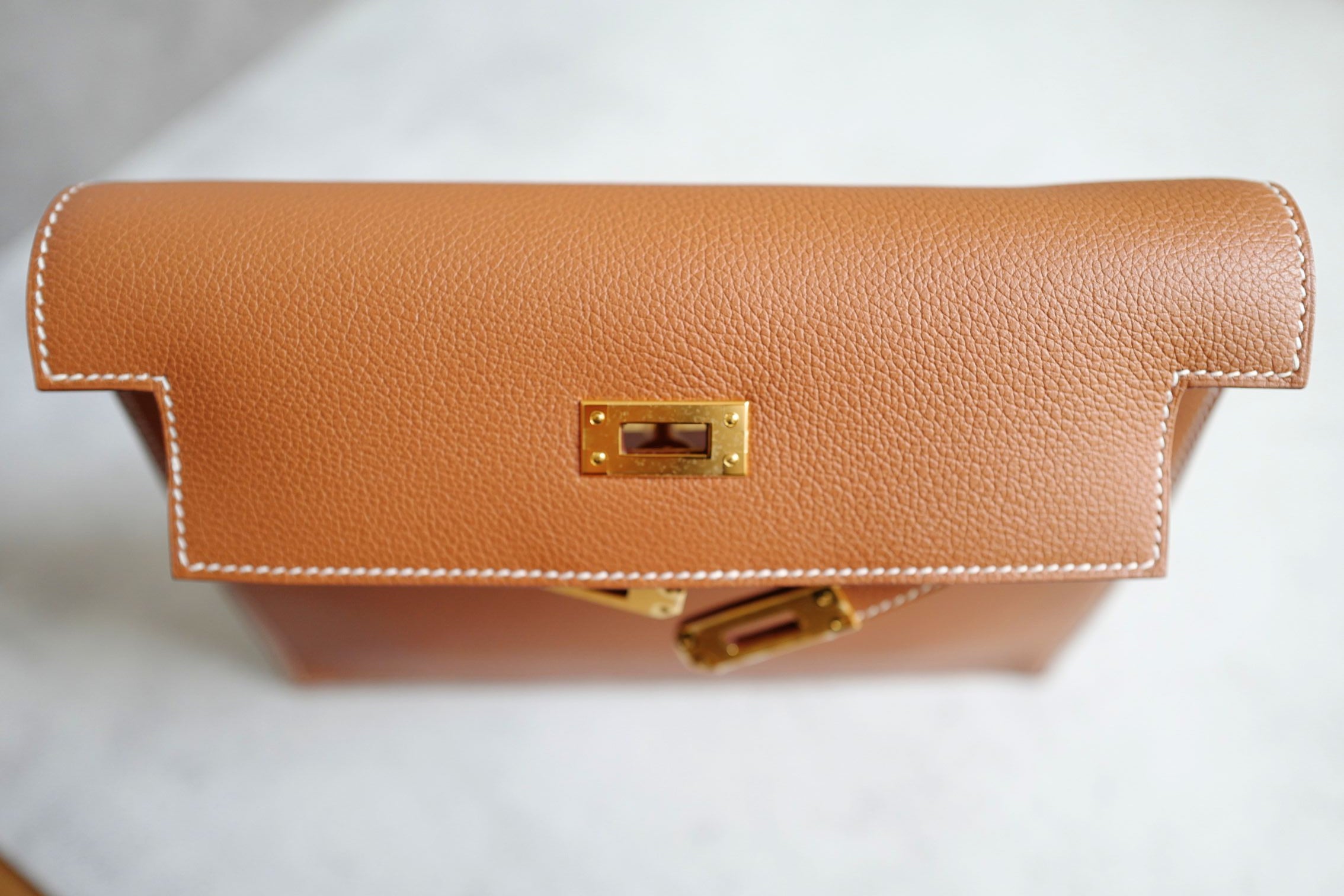 Hermès Kelly Danse Gold Evercolor Calfskin GHW stamp K