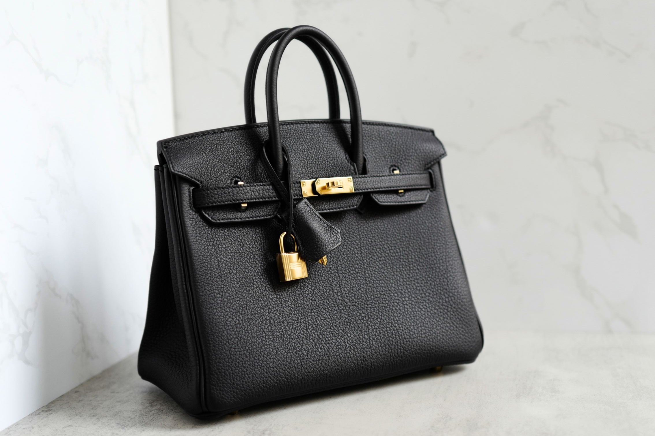New Hermès Birkin 25 Black Togo Leather Gold Hardware