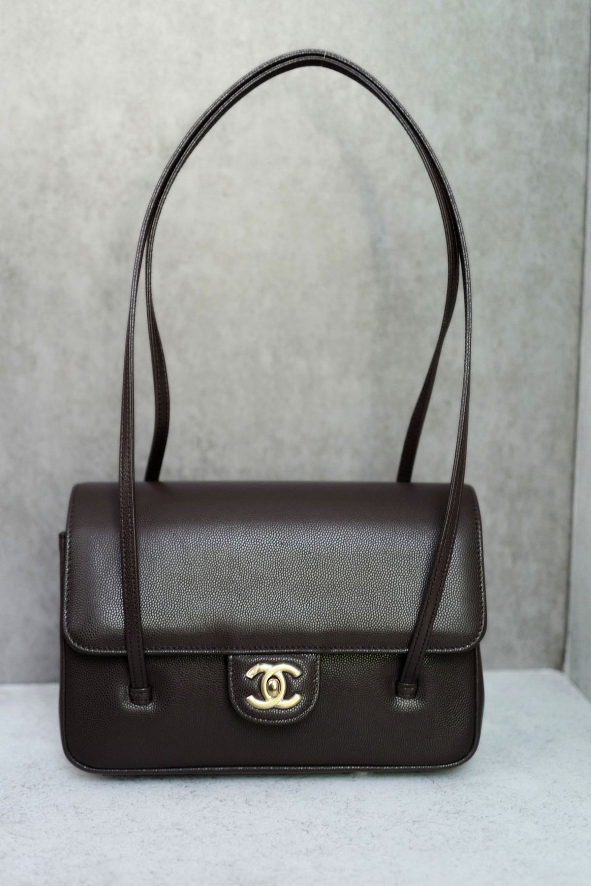 Chanel 26S Preppy Coco 22 Small Brown Grained Calfskin GHW Matthieu Blazy