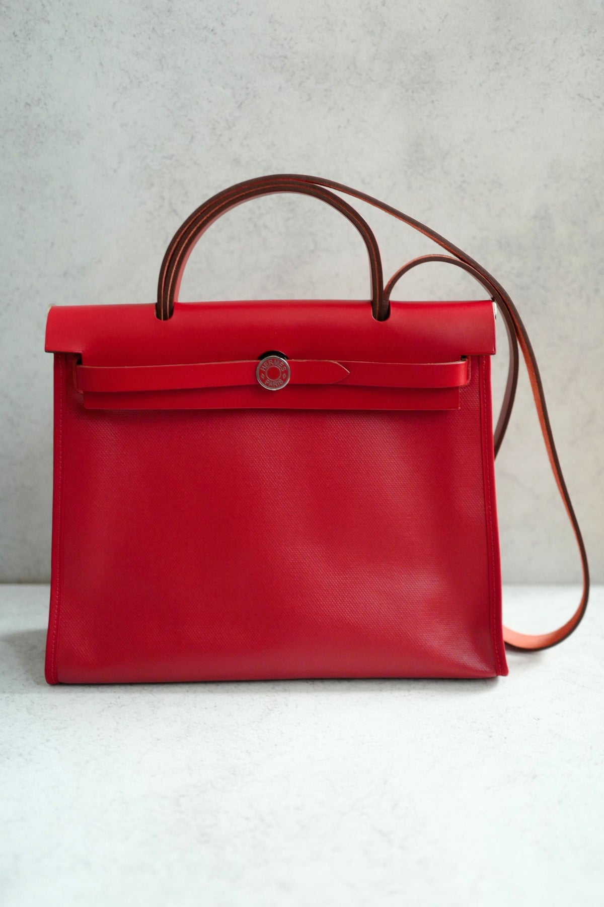 BNIB Hermes Herbag Zip 31 Berline Rouge Piment Waterproof