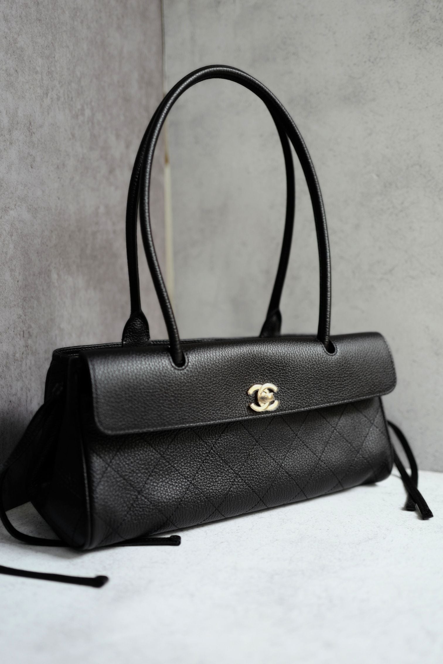 Chanel 26S Small Shopping Bag "Matthieu Blazy's" Black Calfskin Gold Hardware