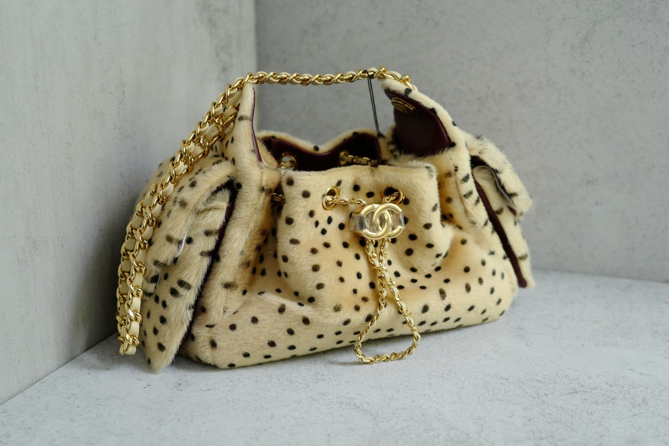 Chanel 26A Mini Hobo Leopard Matthieu Blazy Light Beige & Black GHW