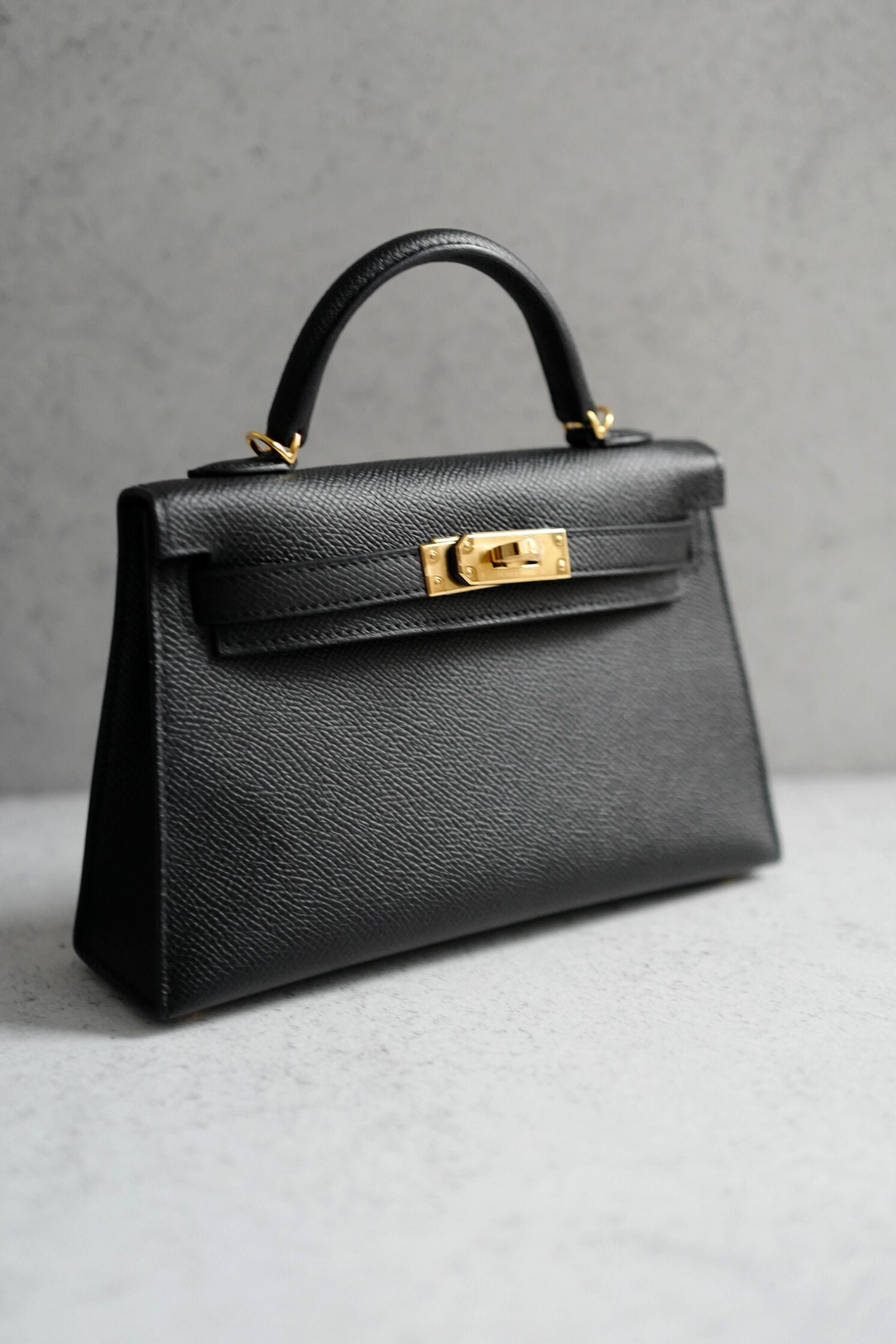 BNIB Hermes Mini Kelly Black Epsom Calfskin Gold Hardware G Stamp 2026