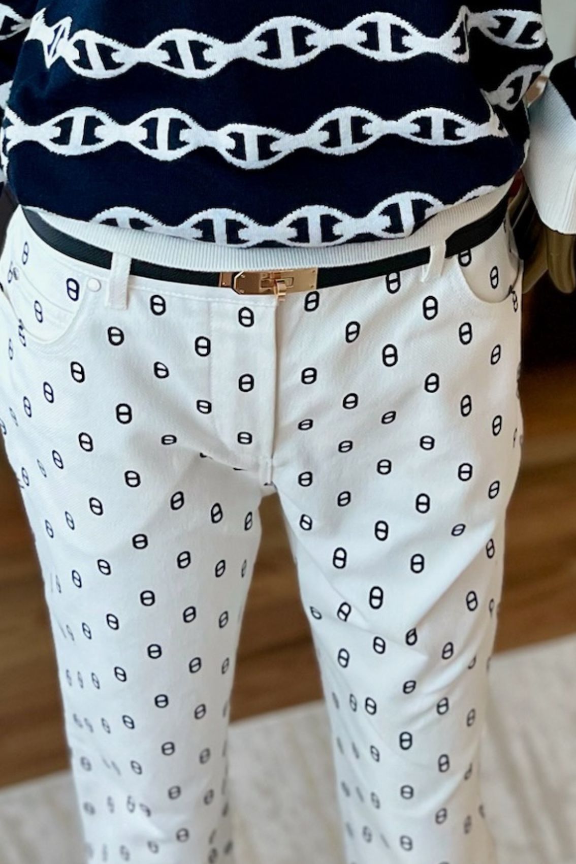 BNIB Hermes Chaine D’ancre 5 Pocket Pants Blanc Casse White Size 40