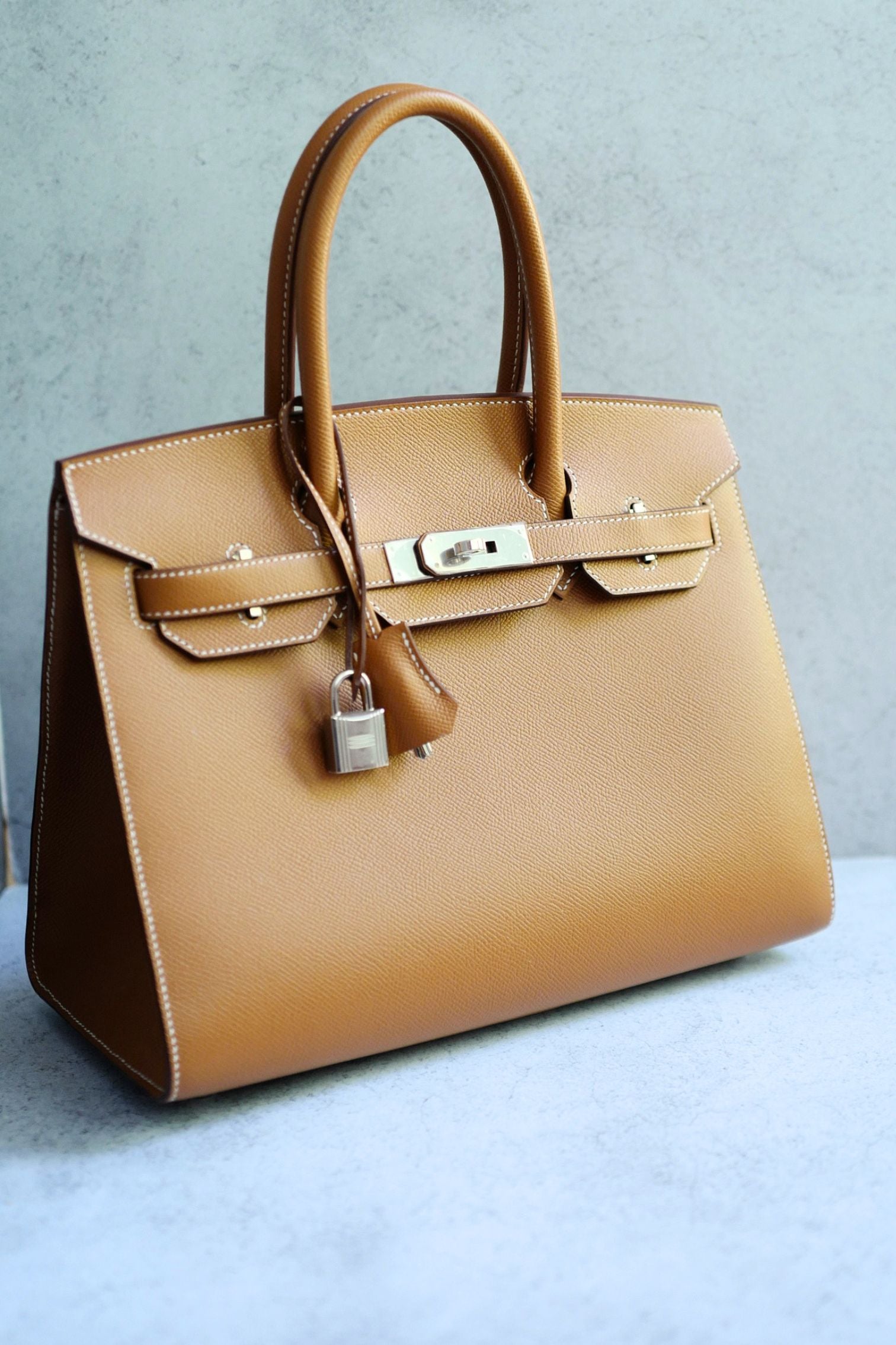 Hermès Birkin 30 Gold Epsom Sellier Palladium Hardware Z Stamp