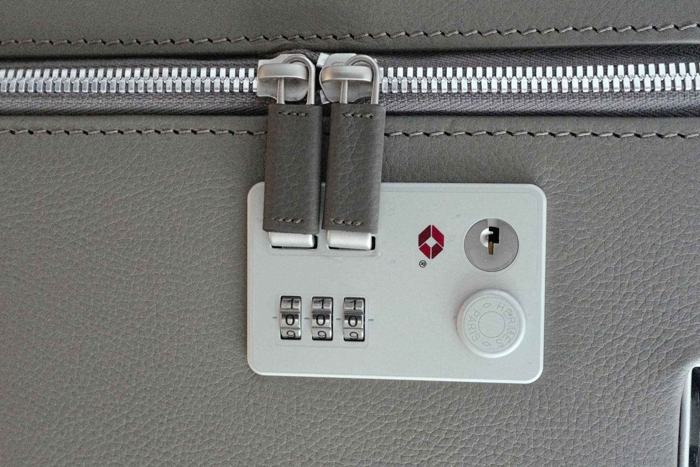 Hermès R.M.S II Cabin Suitcase Toile H Plume Quadrige Étain/Ecru Régate